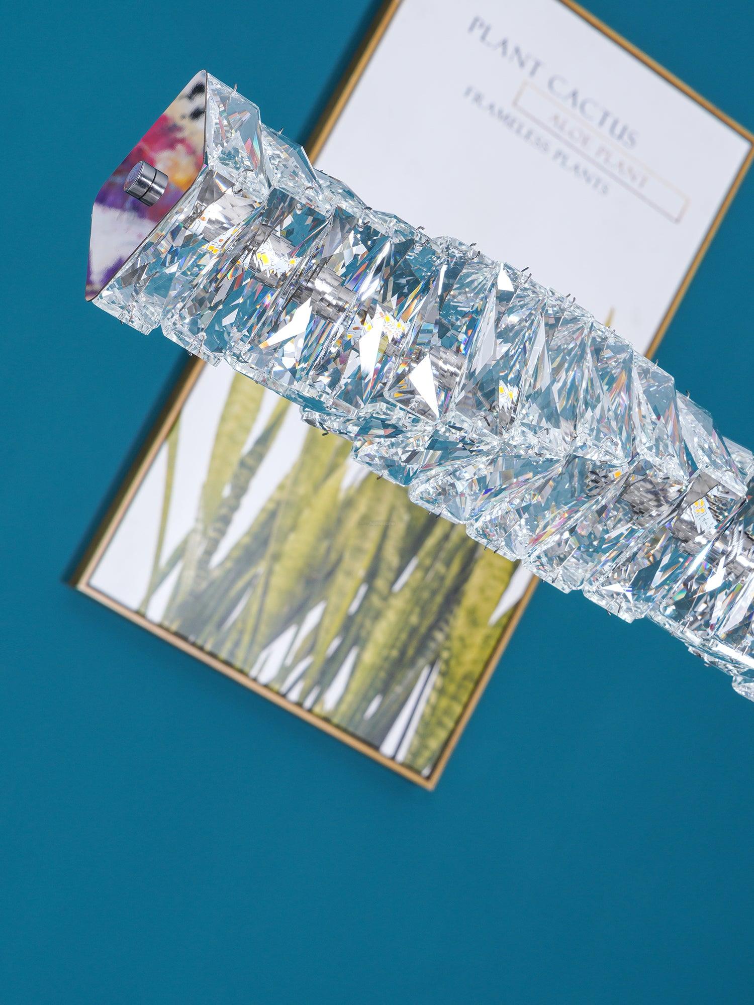 Long Crystal  Linear Pendant Light - Bar-1-Luxehomezone