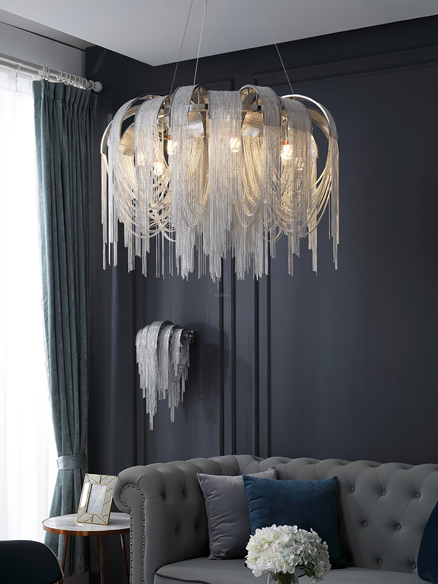 Length Chains Chandelier ∅ 23.6″ - Tassel-1-Luxehomezone