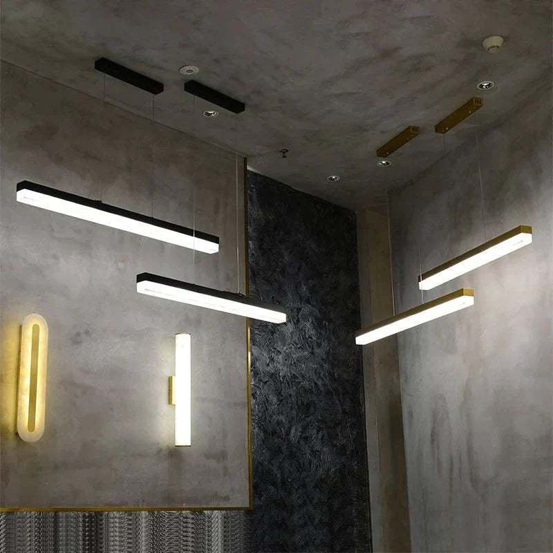 Timea  Alabaster Linear Chandelier 40" 47"