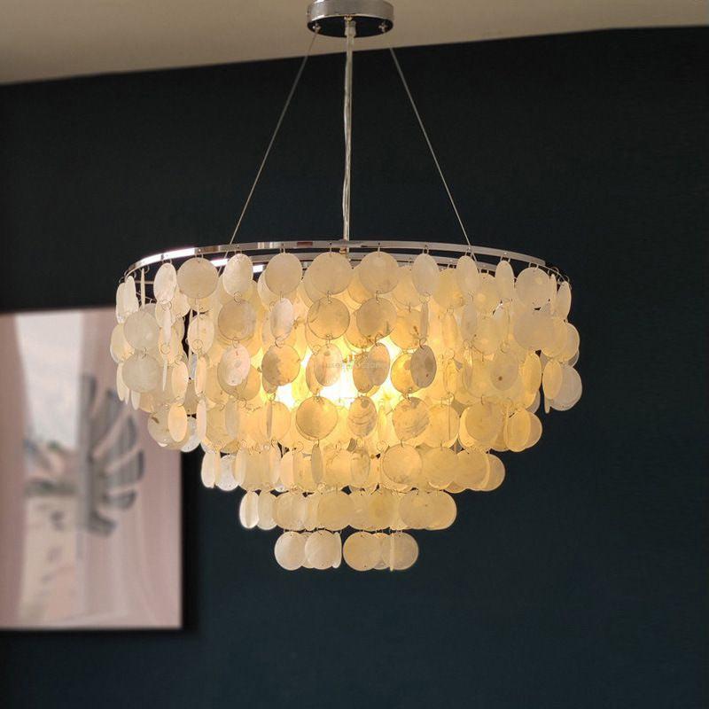 Shell Wind Chime Chandelier ∅ 19.7″ - Luxehomezone