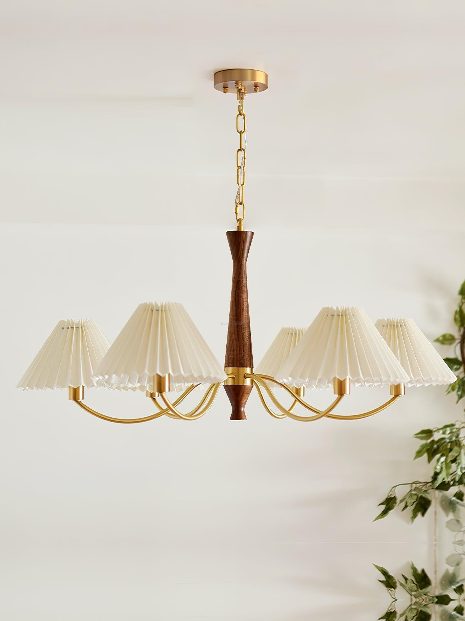 Pleated Chandelier with 3/6/8 heads - Variety-1-Luxehomezone