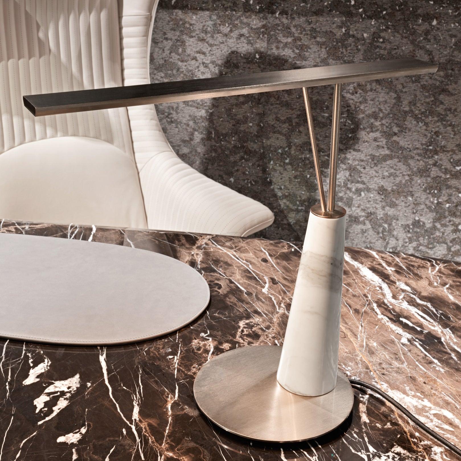Jasper Table Lamp  ∅ 19.6″ - Alabaster-1-Luxehomezone