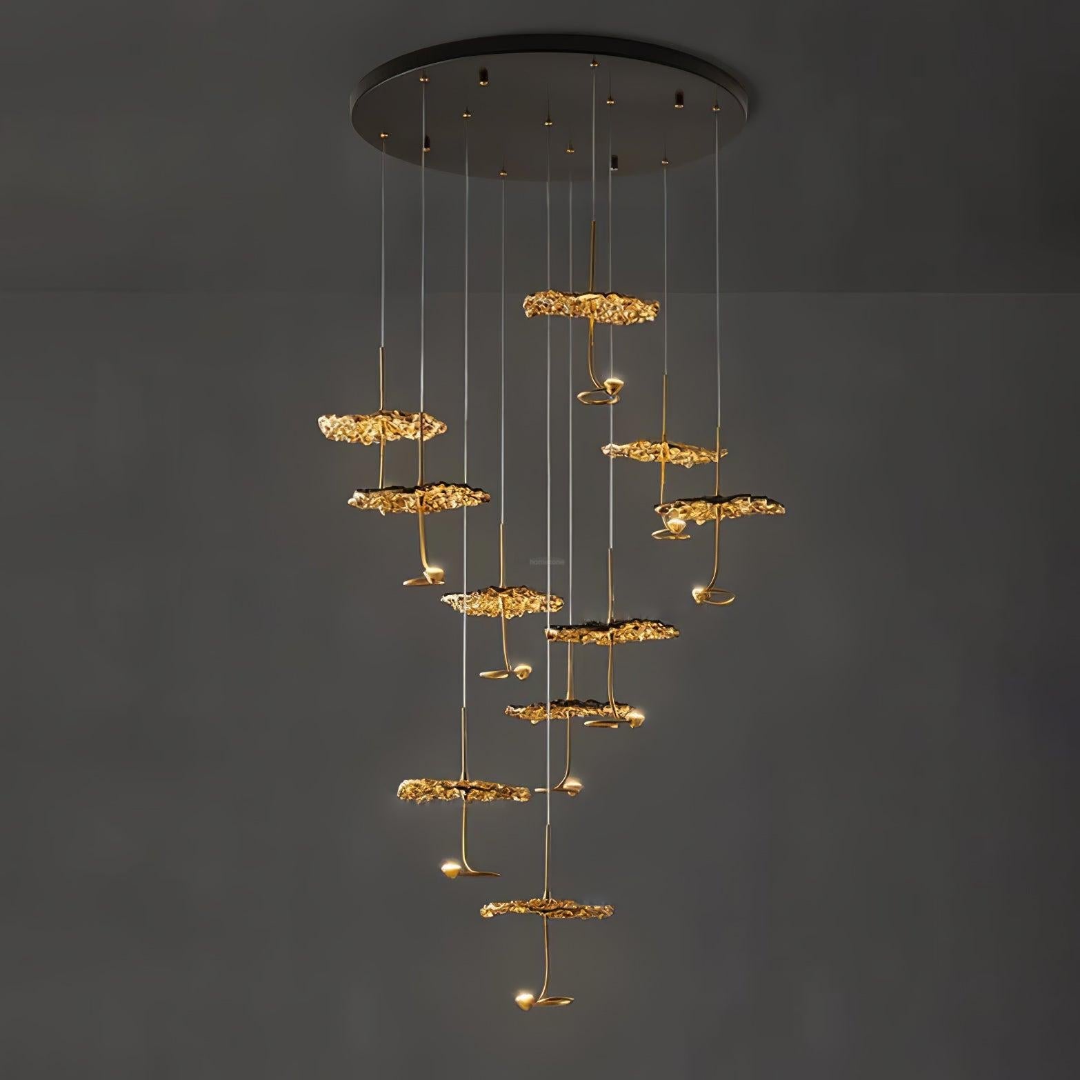 Brass Aviary Constellation Chandelier with 1/3/6/10/17/22 heads - Helia-1-Luxehomezone