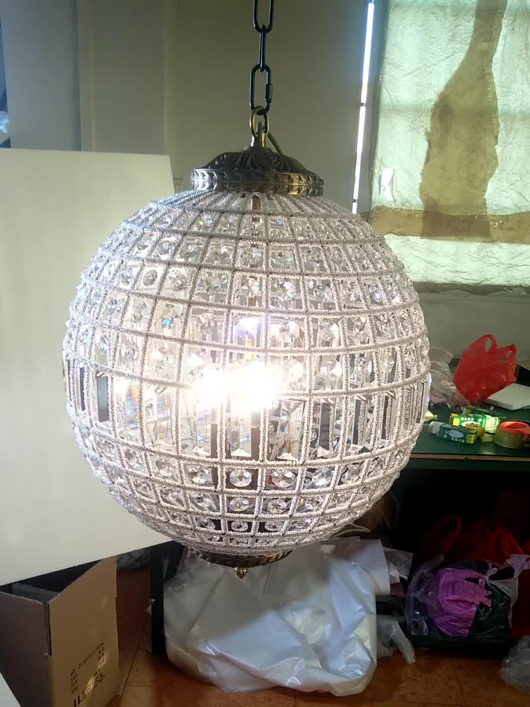Traditional Globe Chandelier - Classic, Crystals-1-Luxehomezone