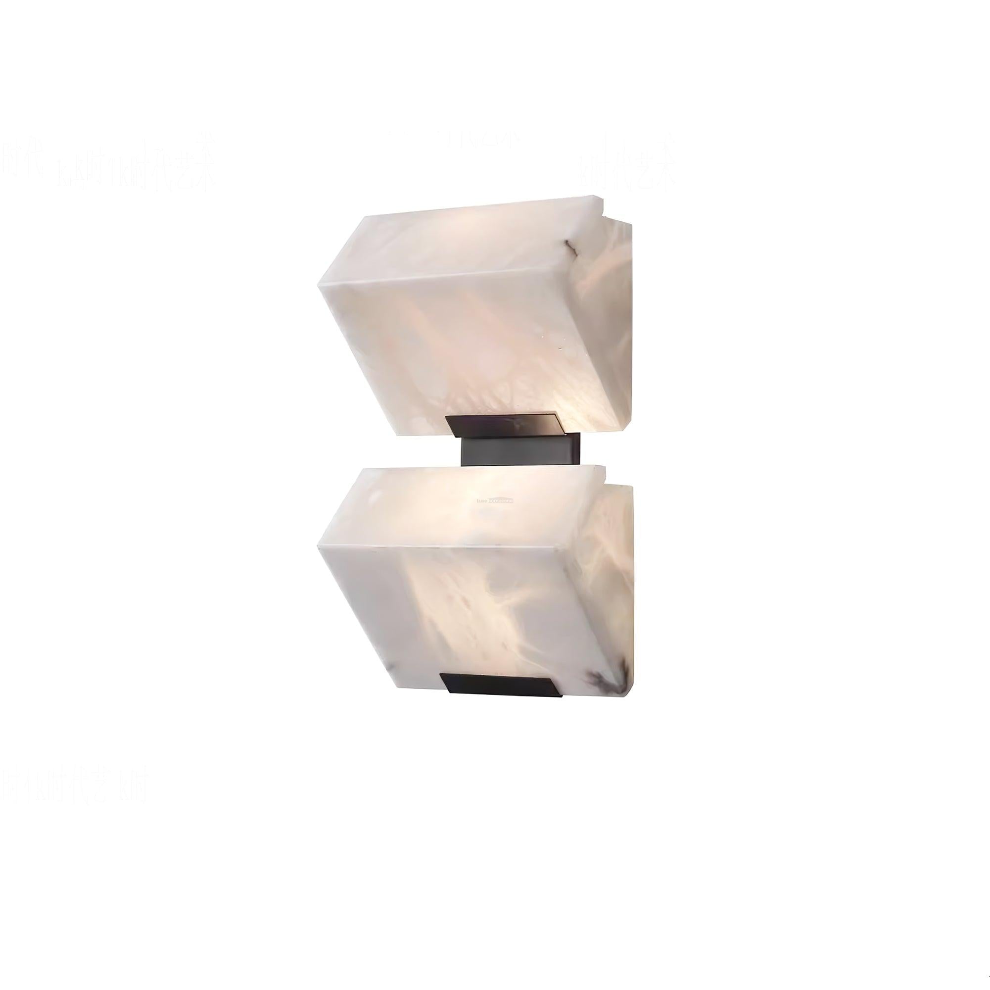 Alabaster Staircase Wall Sconce - Alabaster, Alabaster Wall Lamp-1-Luxehomezone