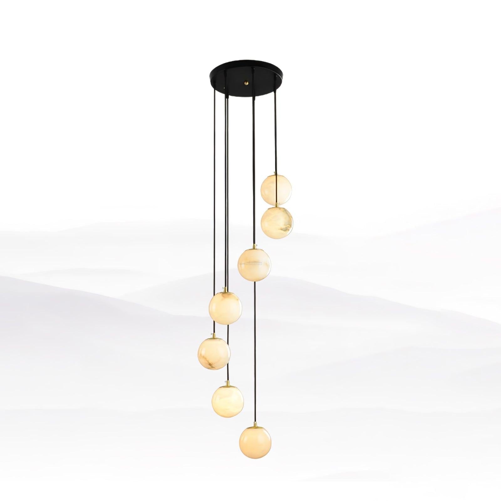 Alabaster Balls Cluster Chandelier with 3/5/7/9/16/18 heads - Luxehomezone