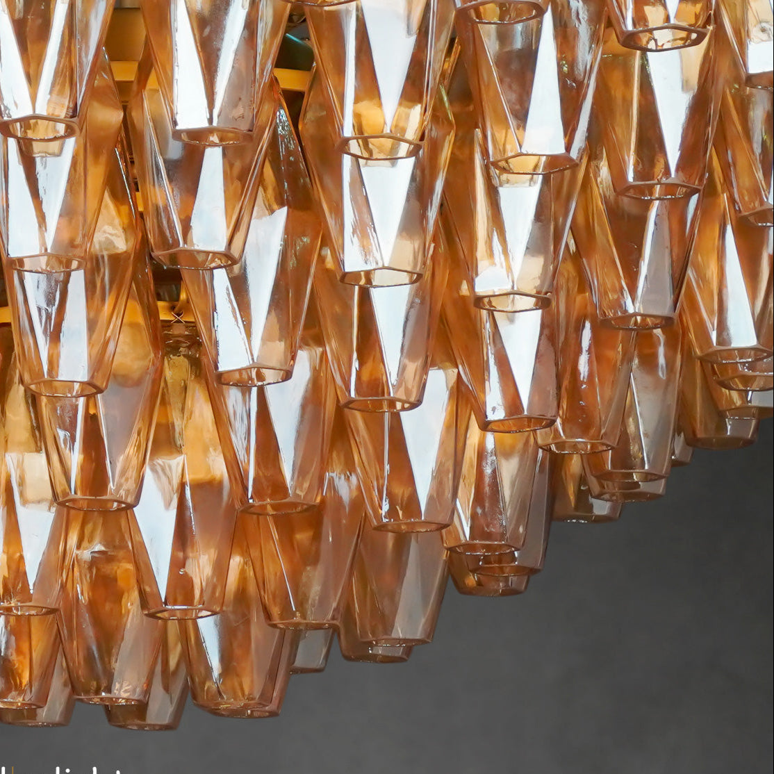 Chara Glass Tiered Round Chandelier 37"