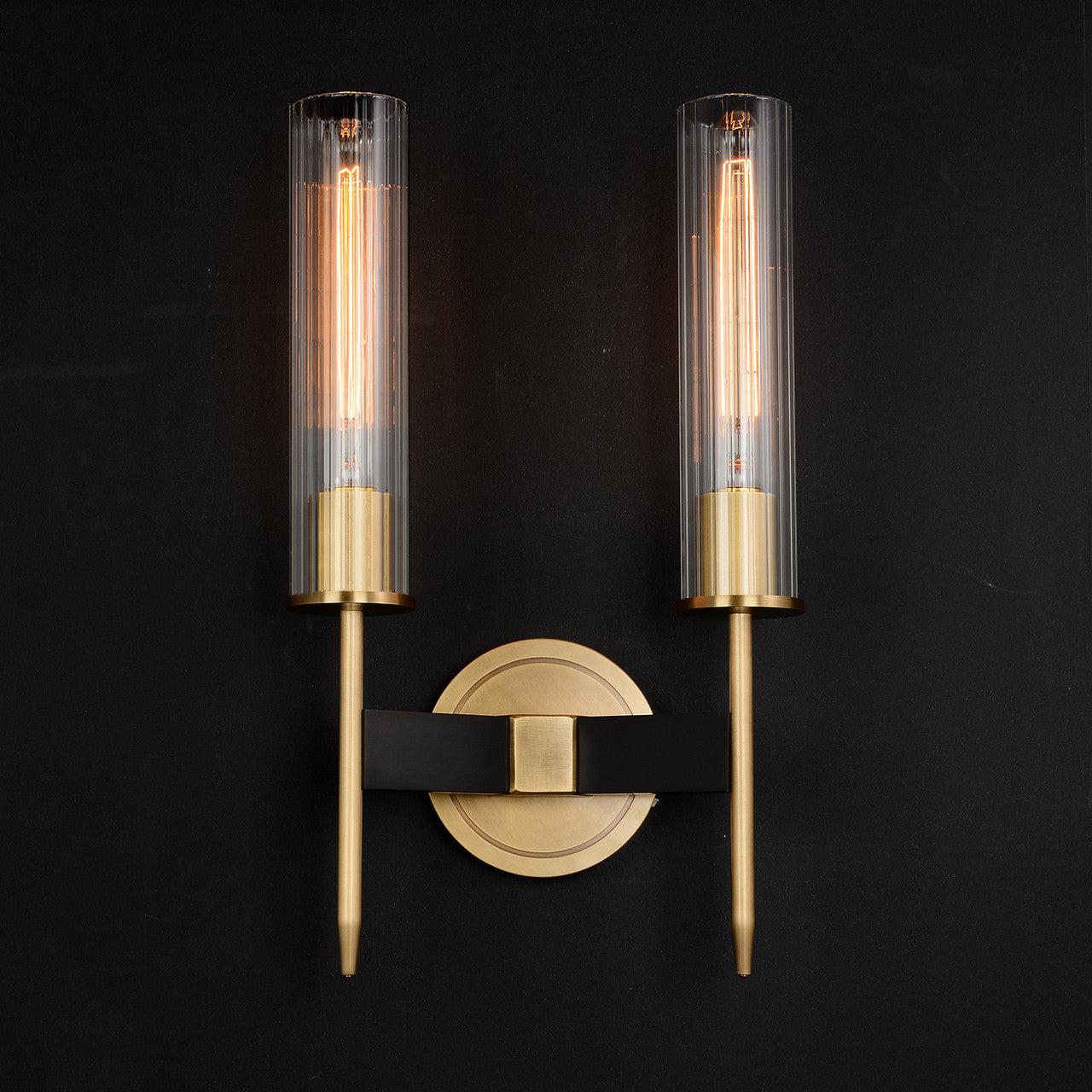 Aicken Glass Double Sconce