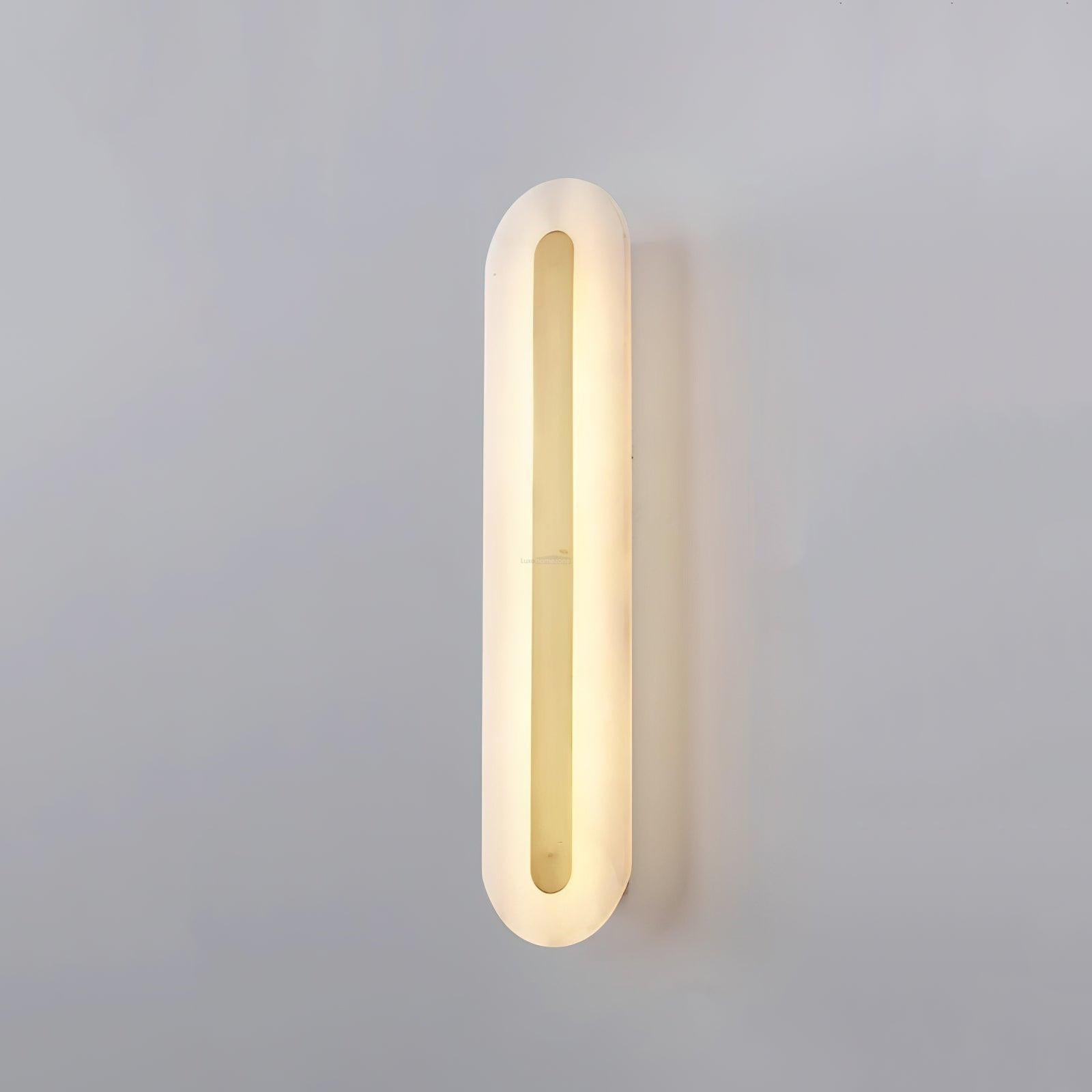 Alabaster Rounded Wall Sconce - Alabaster, Alabaster Wall Lamp-1-Luxehomezone