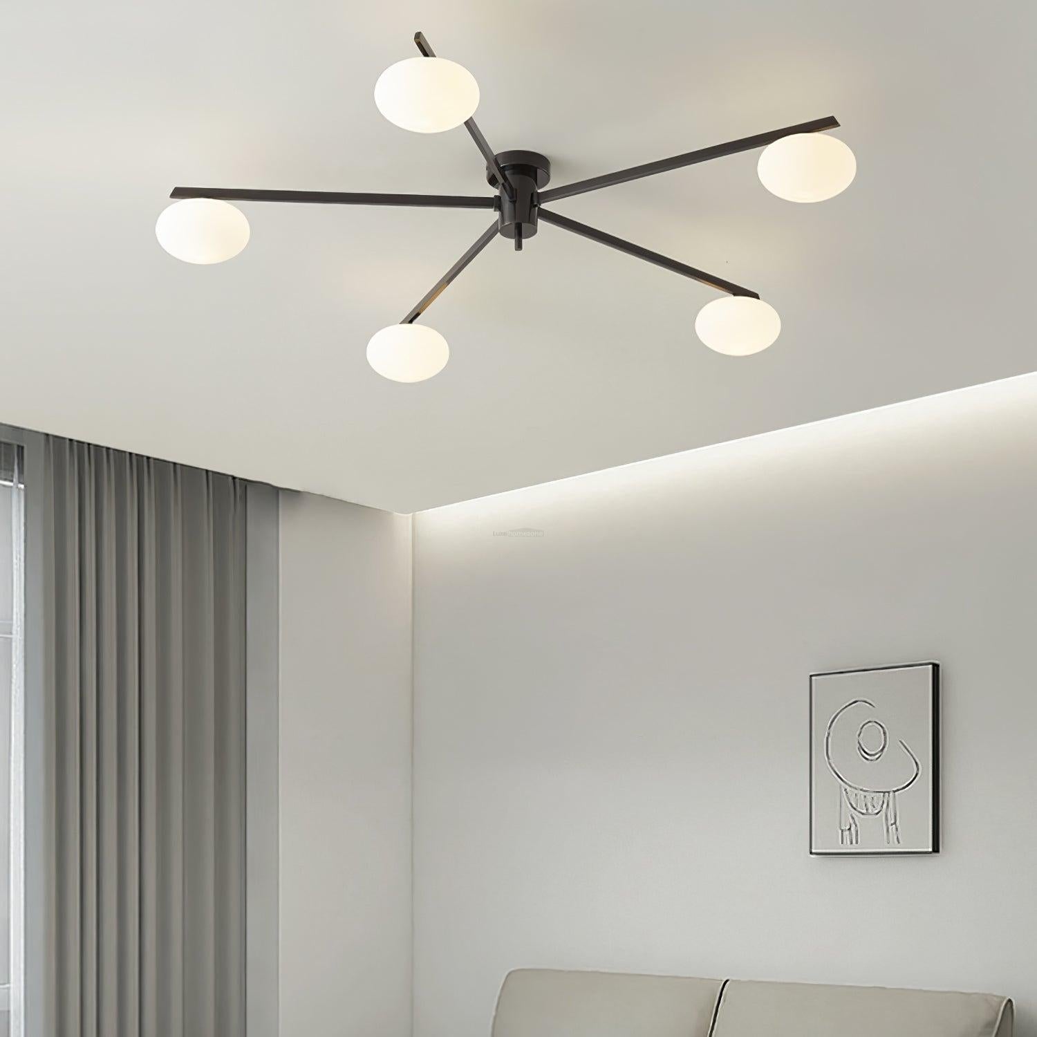 Ceiling Lamp with 3/5/6 heads - Optimized, Semi Flush Mounts-1-Luxehomezone