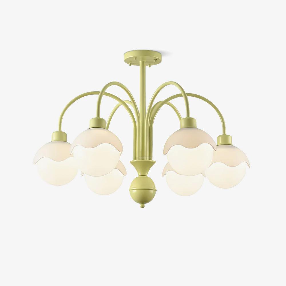 Creamy Lychee Matcha Chandelier with 4/6 heads - Zahara-1-Luxehomezone