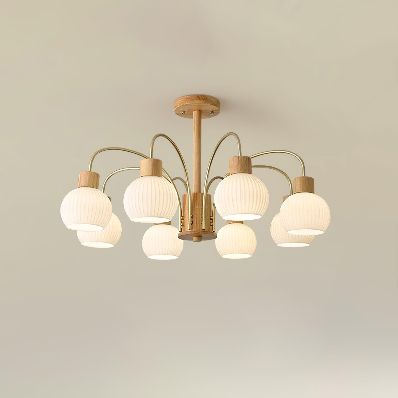 Donnelly Wooden Chandelier with6/8 heads - Luxehomezone