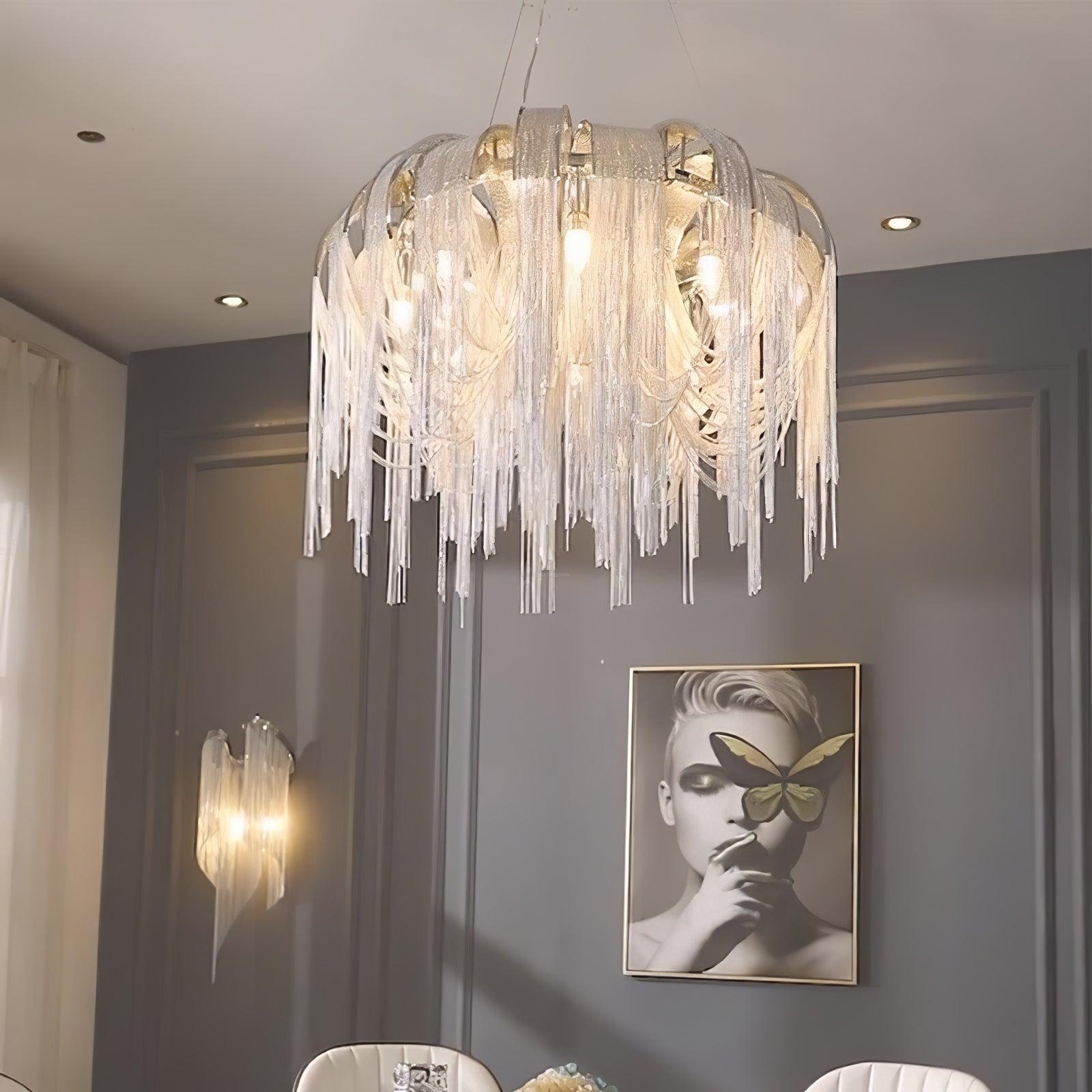Length Chains Chandelier ∅ 23.6″ - Tassel-1-Luxehomezone