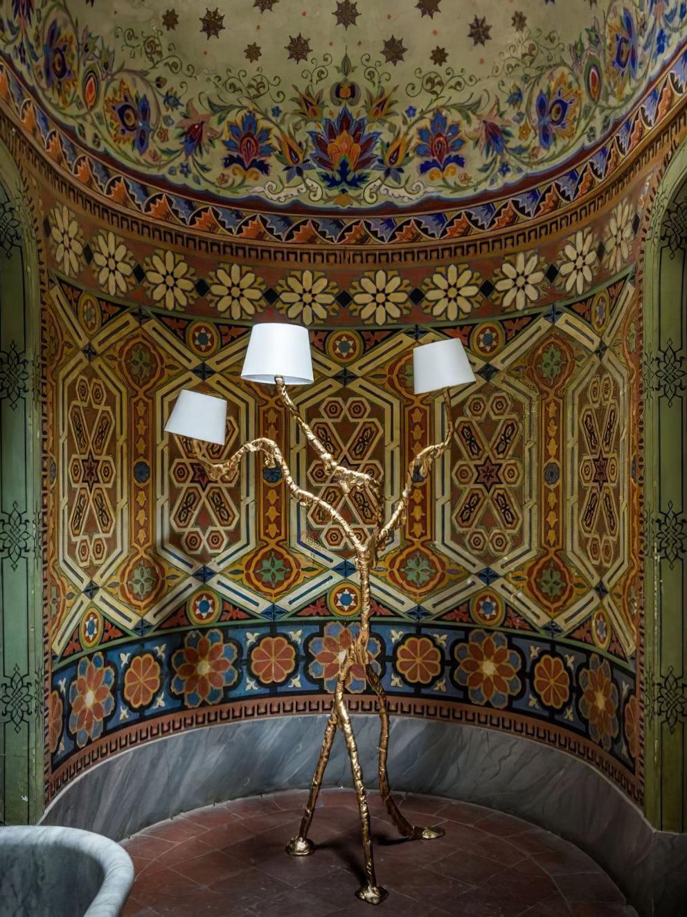 Ines Floor Lamp ∅ 31.5″ - Drapery-1-Luxehomezone