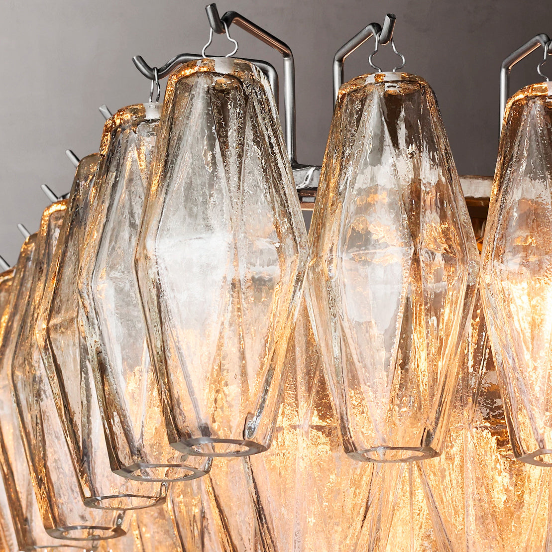 Chara Glass Tiered Round Chandelier 47"
