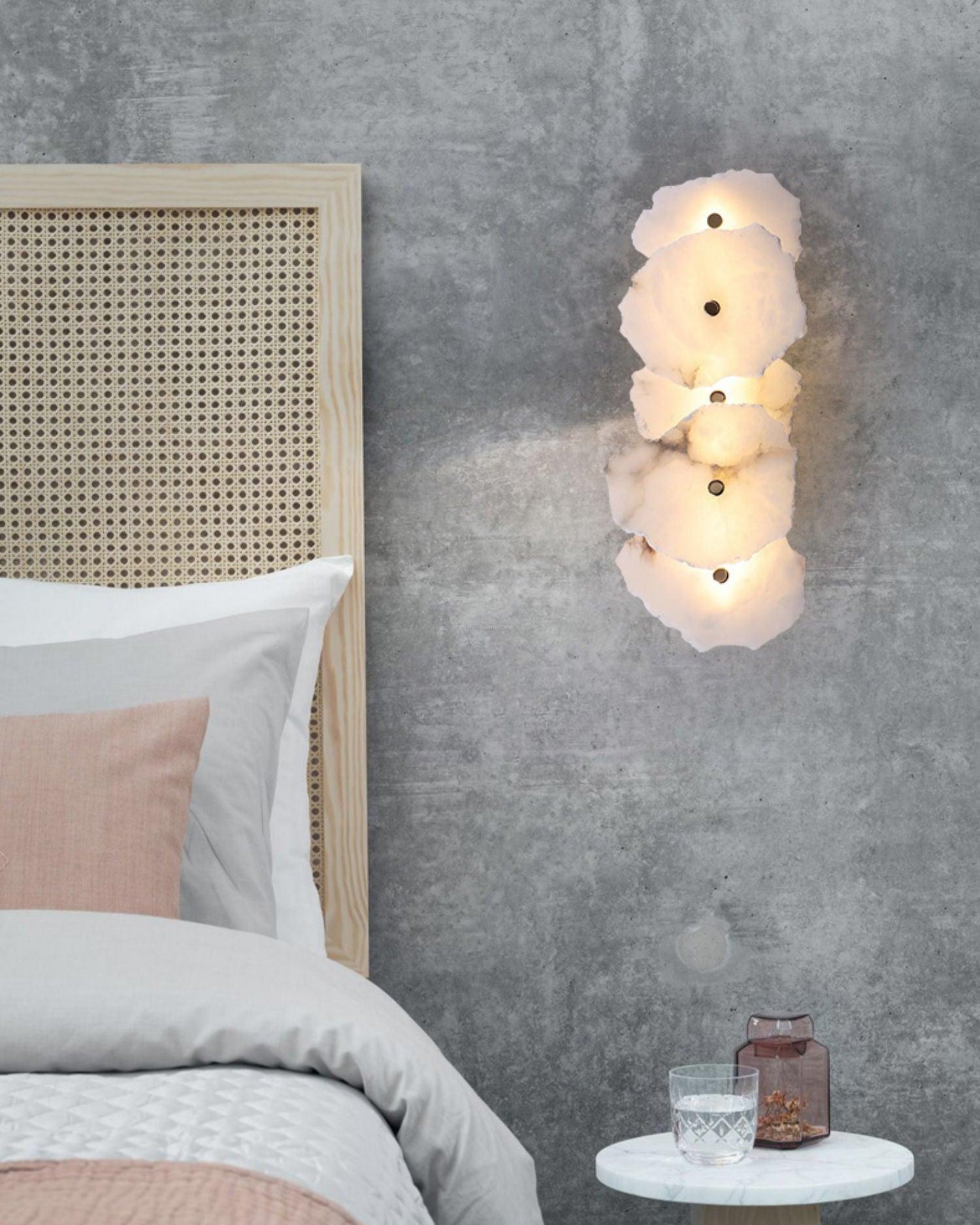 Petra Wall Sconce Alabaster - Alabaster, Alabaster Wall Lamp-1-Luxehomezone
