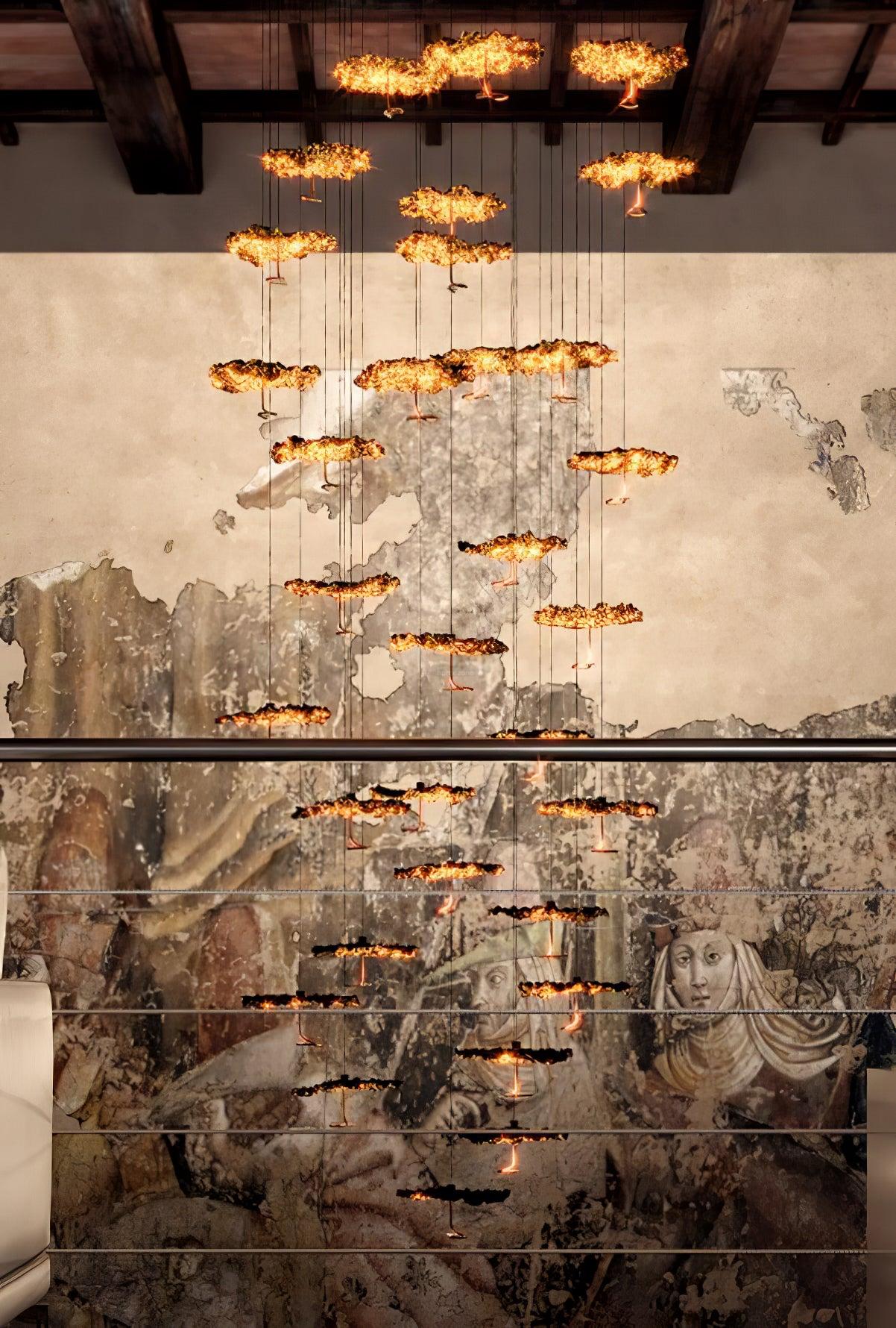 Brass Aviary Constellation Chandelier with 1/3/6/10/17/22 heads - Helia-1-Luxehomezone