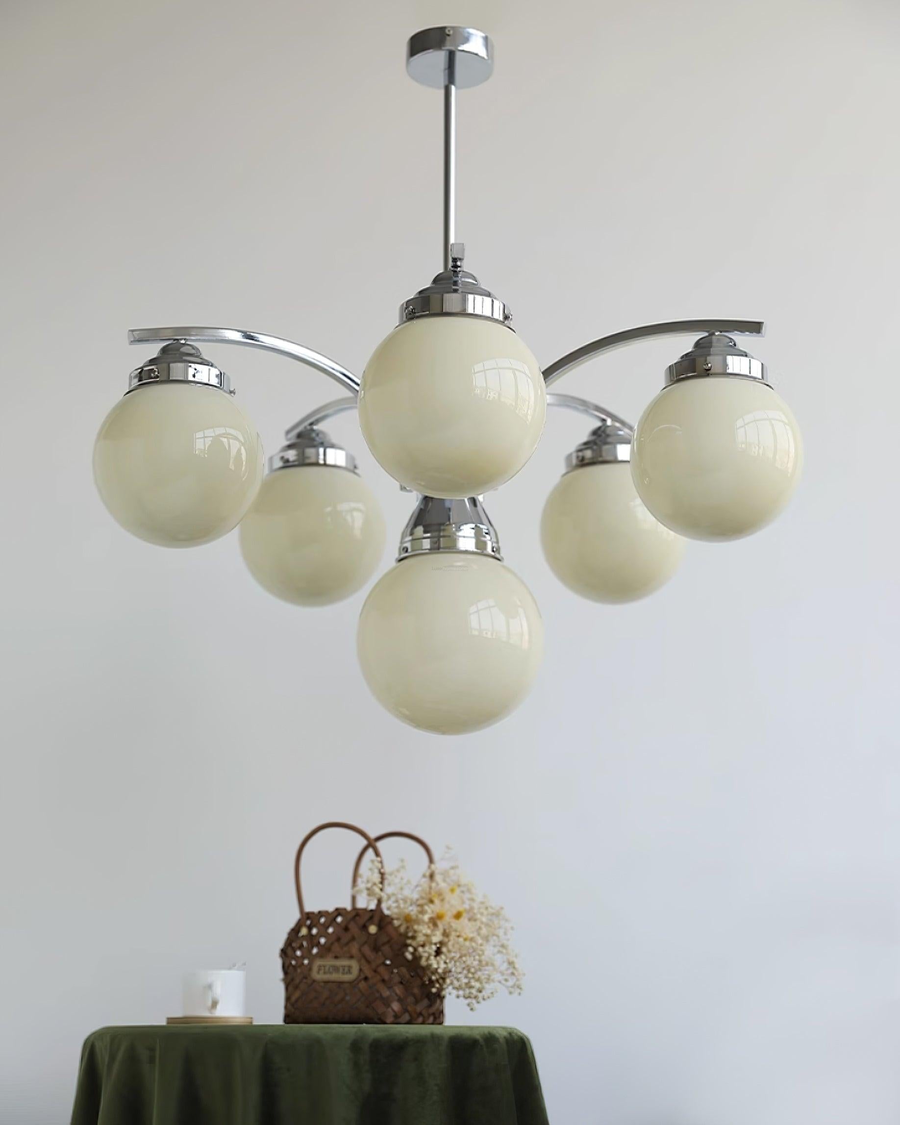 Pink Salamanca Chandelier with 4/6 heads - Glass Chandelier, Persimmon-1-Luxehomezone