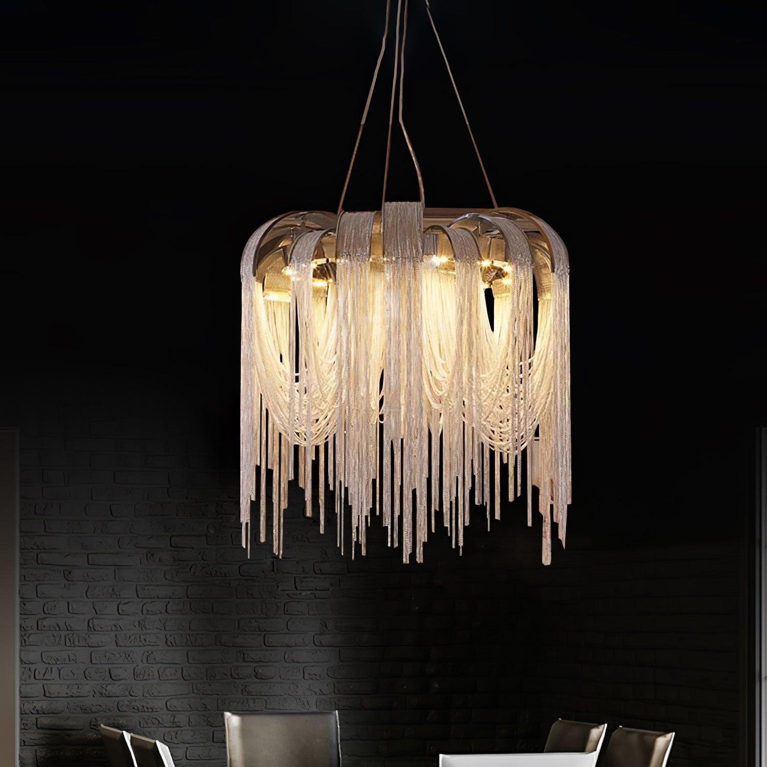 Length Chains Chandelier ∅ 23.6″ - Tassel-1-Luxehomezone