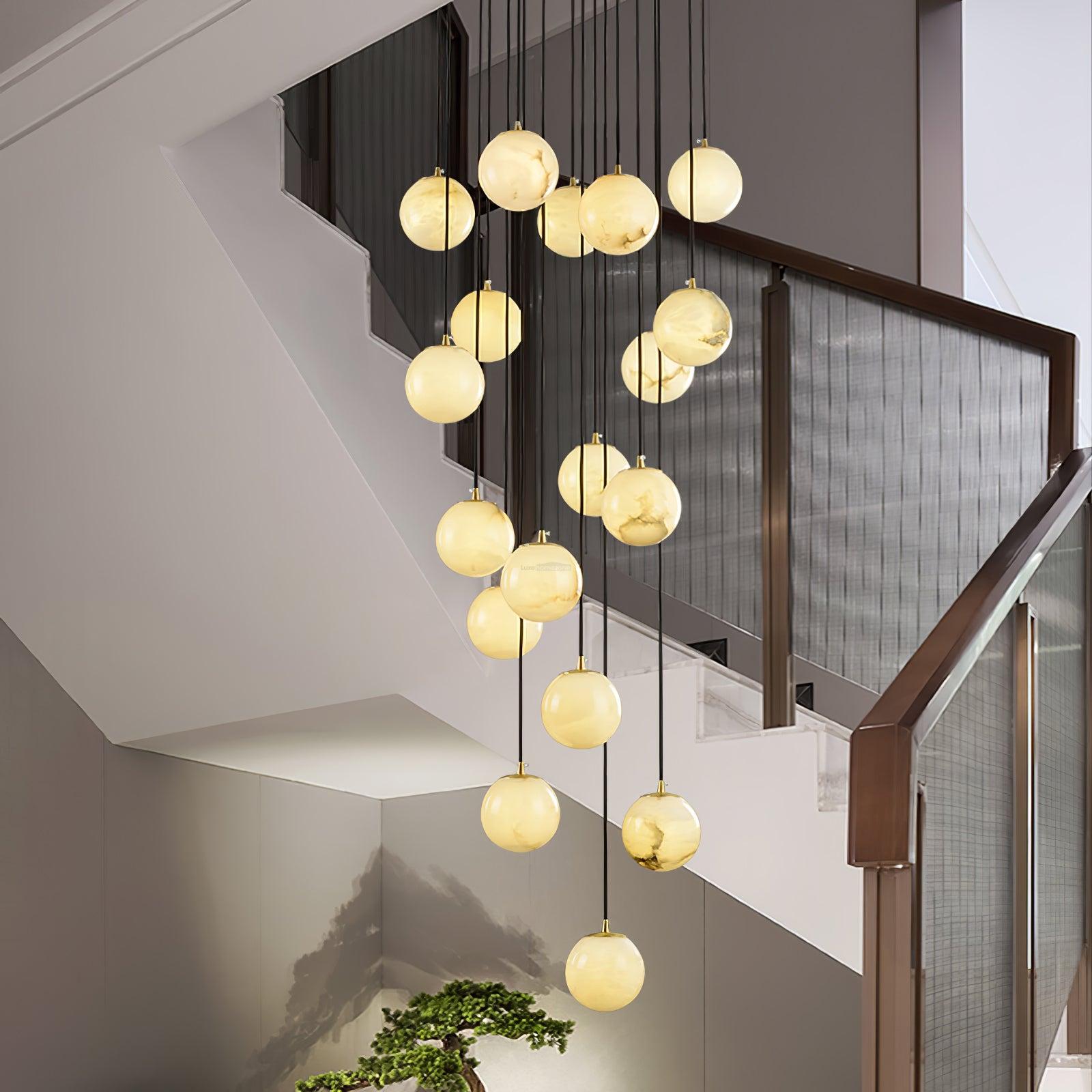 Alabaster Balls Cluster Chandelier with 3/5/7/9/16/18 heads - Luxehomezone