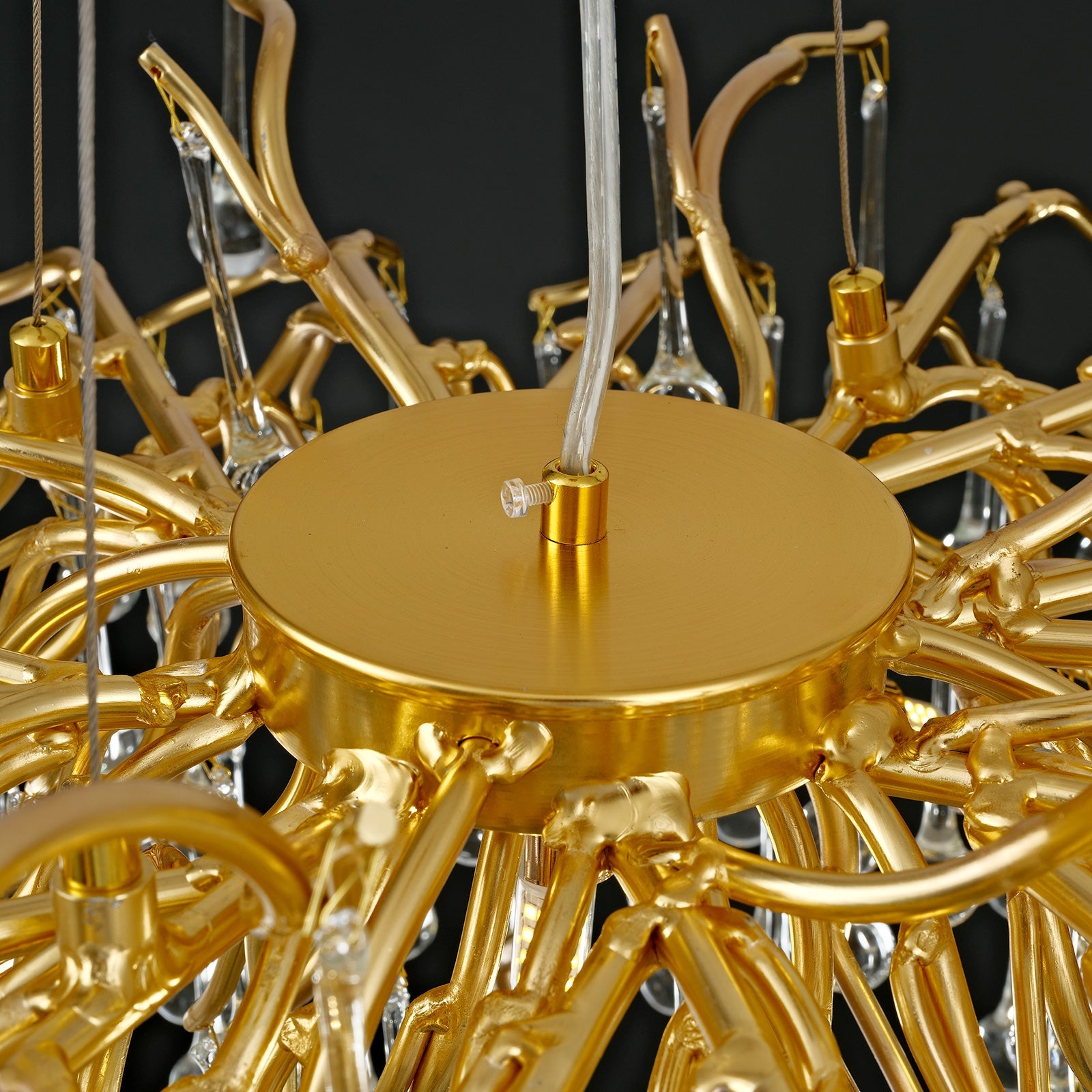 Gold Raindrop Crystal Chandelier