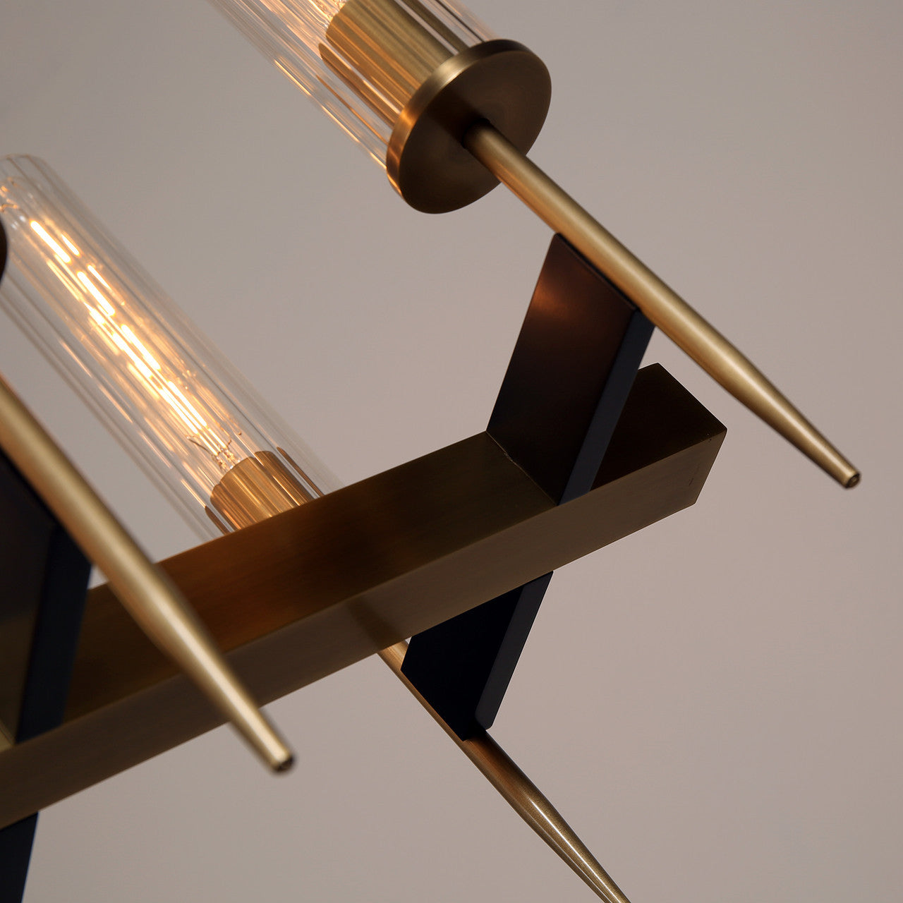 Aicken Glass Linear Chandelier 12 Lights