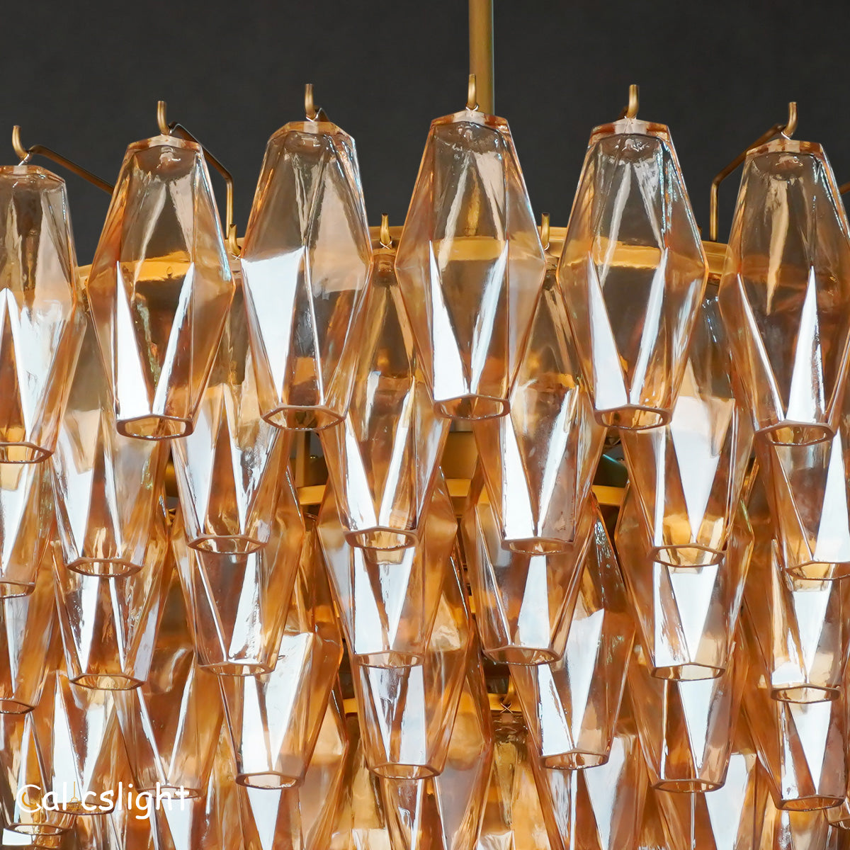 Chara Glass Tiered Round Chandelier 37"