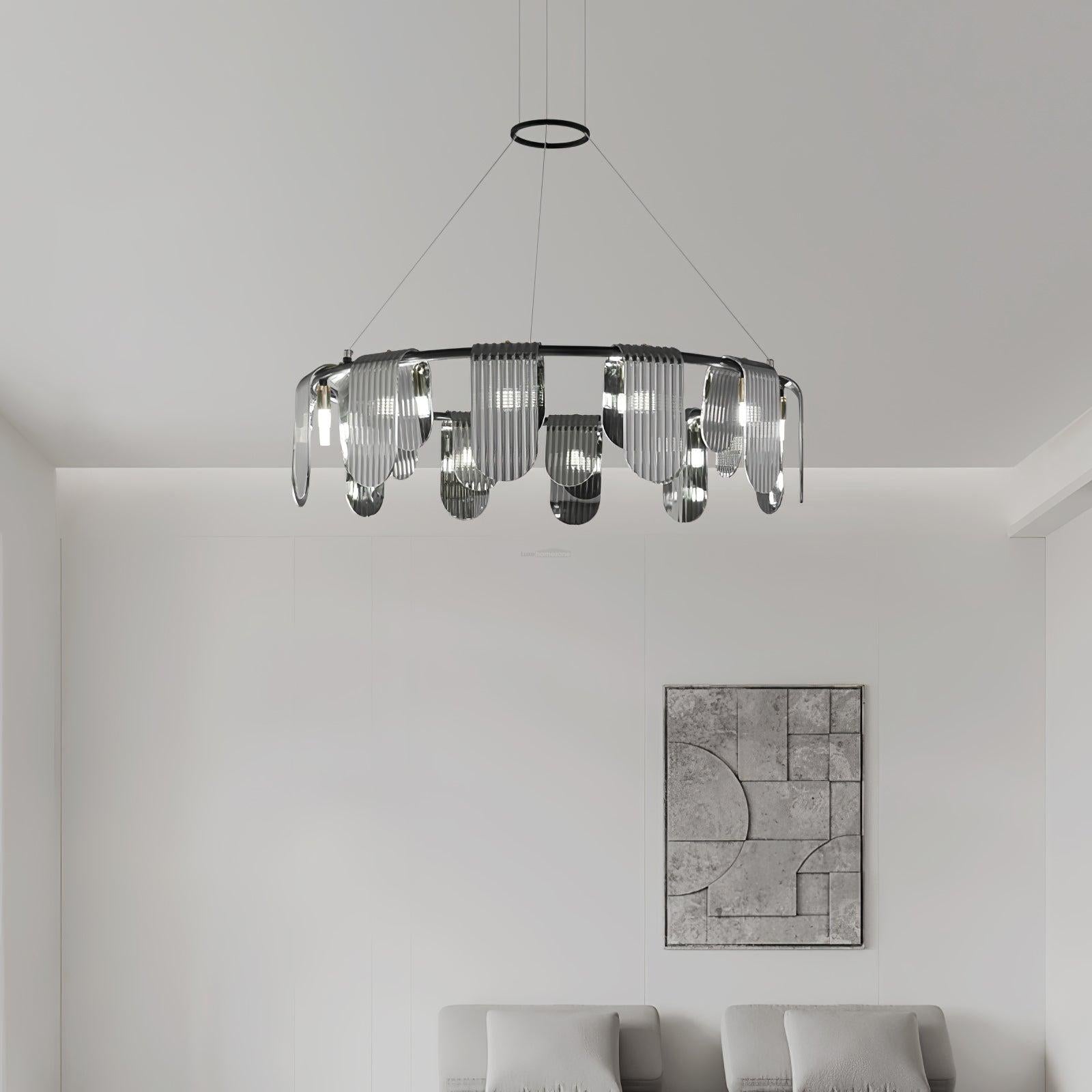 Folioles Brass Chandelier with 6/9/12 lamps - -1-Luxehomezone