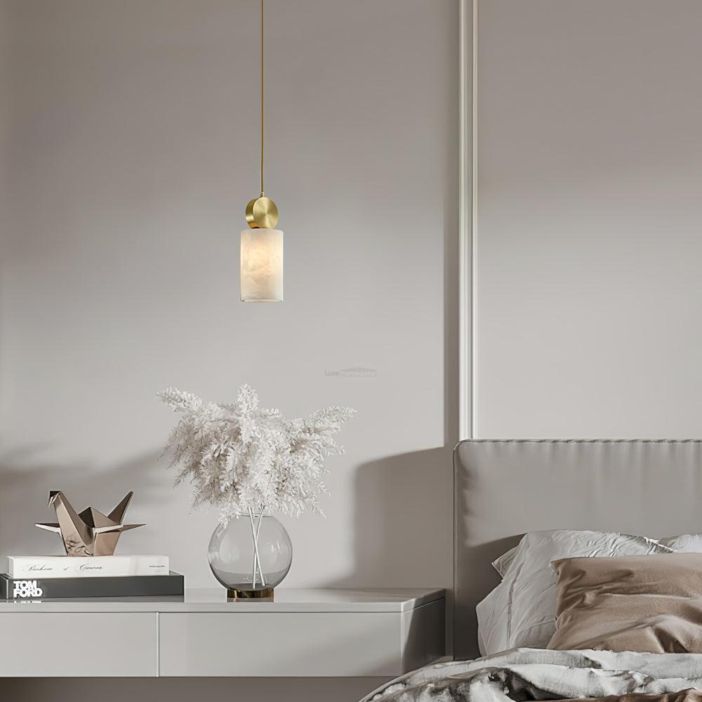 Etruscan Alabaster Marble Pendant Light - Alabaster, Alabaster Pendant-1-Luxehomezone