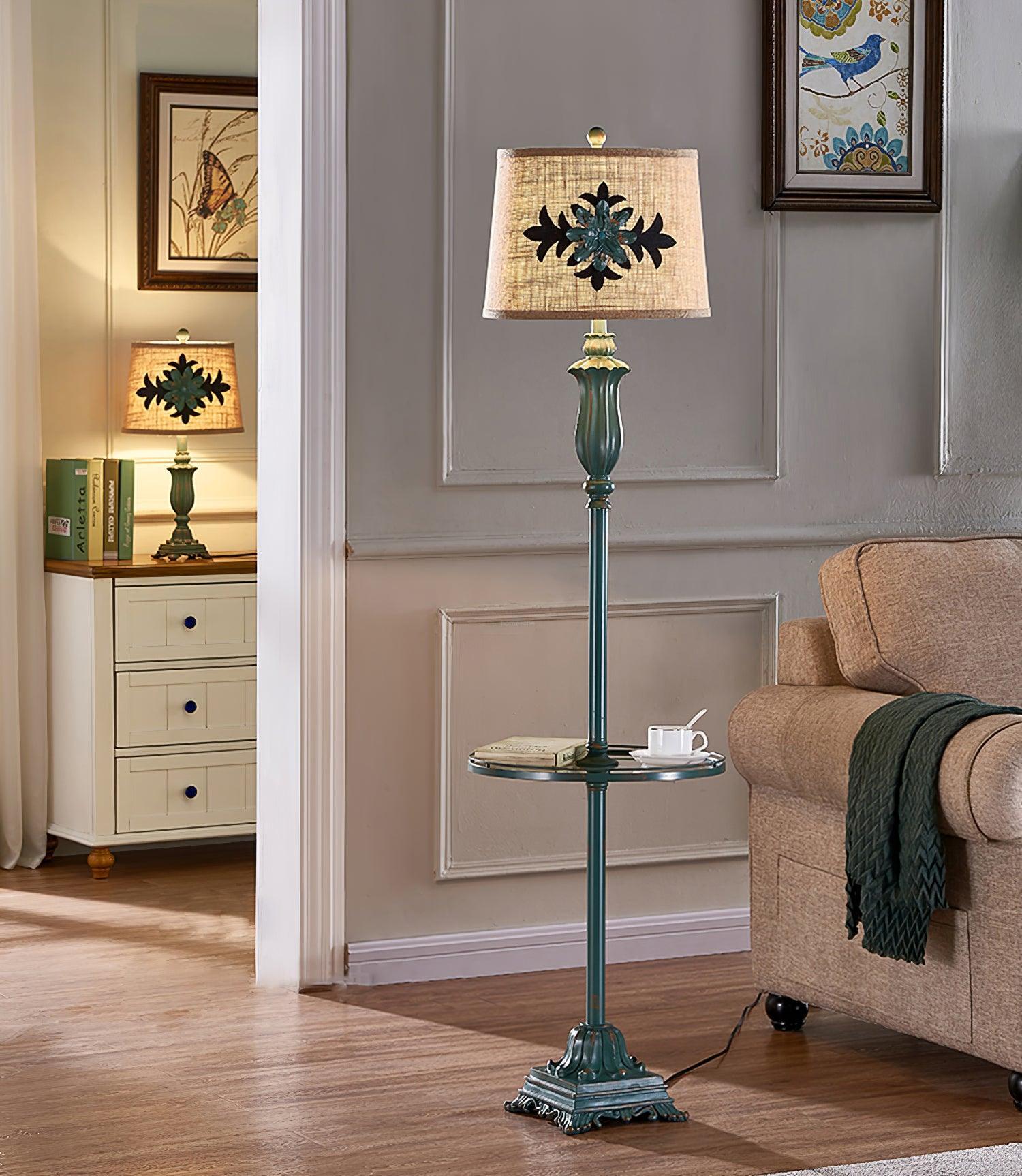 Lark Floor Lamp ∅ 16.5″ - Drapery-1-Luxehomezone