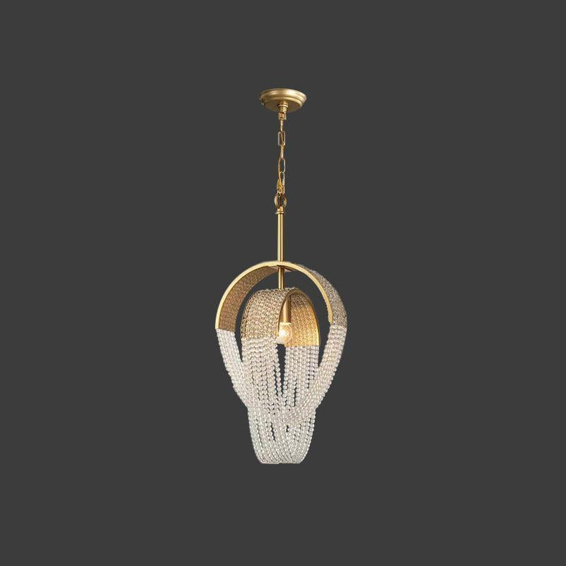 Mesh Crystal Chandelier with 1/6/9 heads - Crystals-1-Luxehomezone