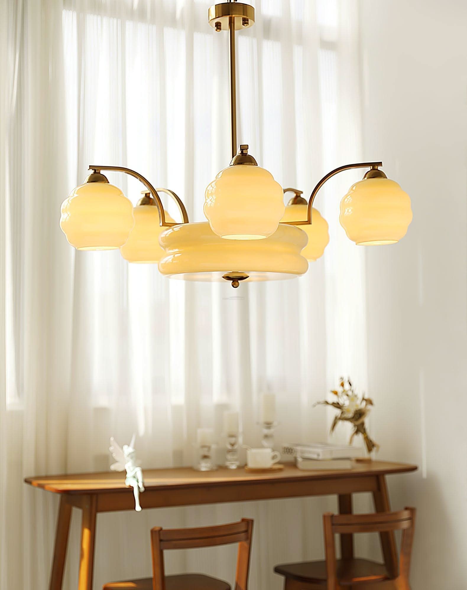 Art Deco Vintage Chandelier with 3+1 heads/5+1 heads - Luxehomezone