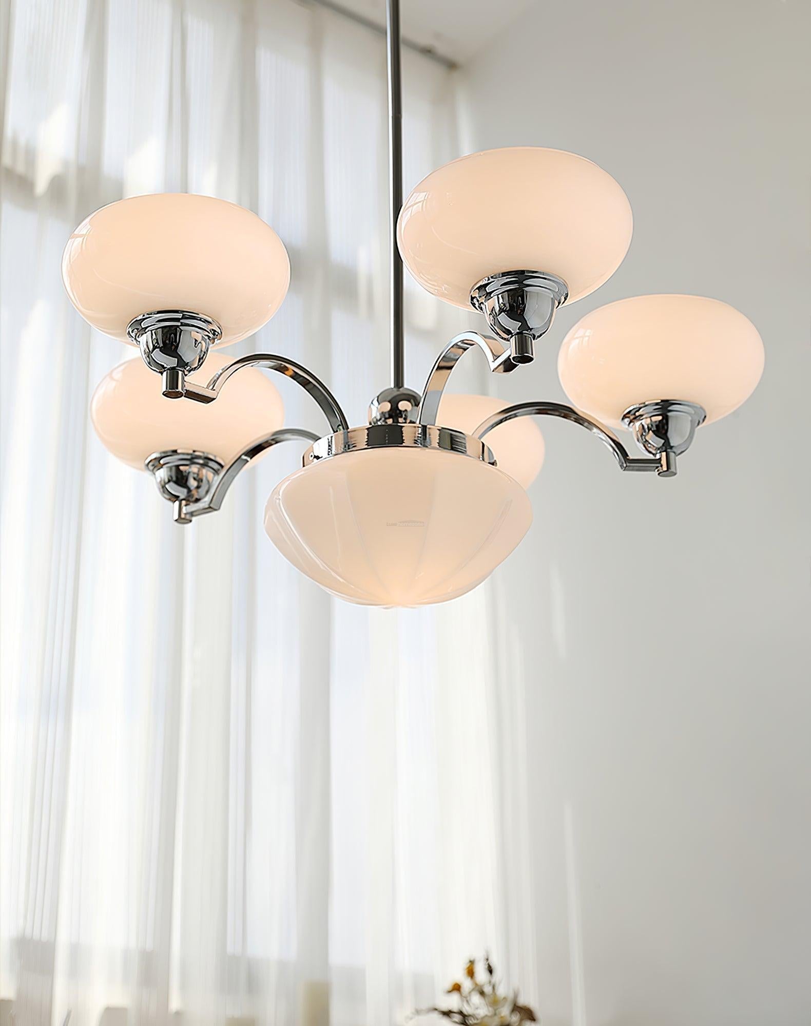 Warre Chandelier ∅ 26.5″ - Bend, Marshmallow Chandelier-1-Luxehomezone