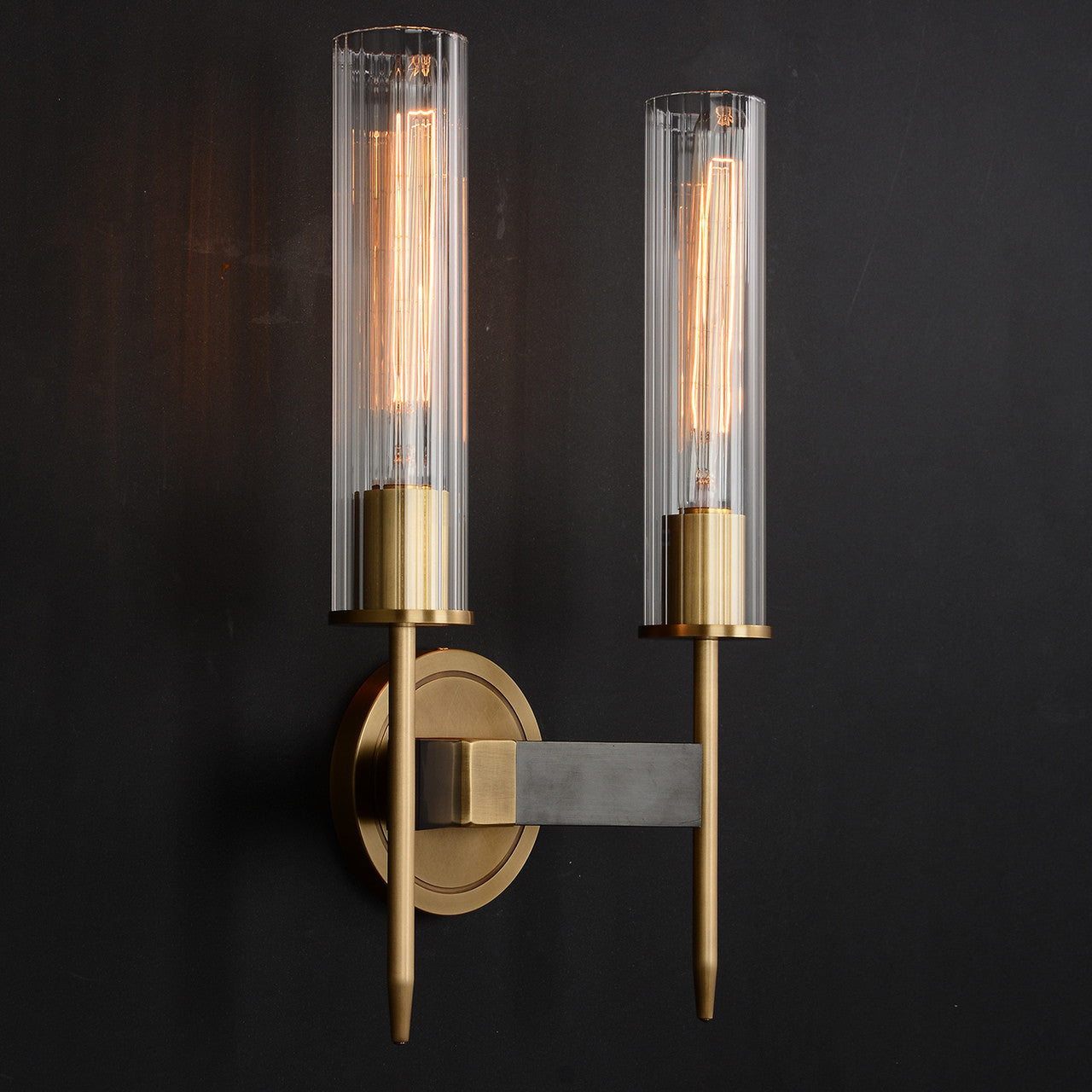 Aicken Glass Double Sconce