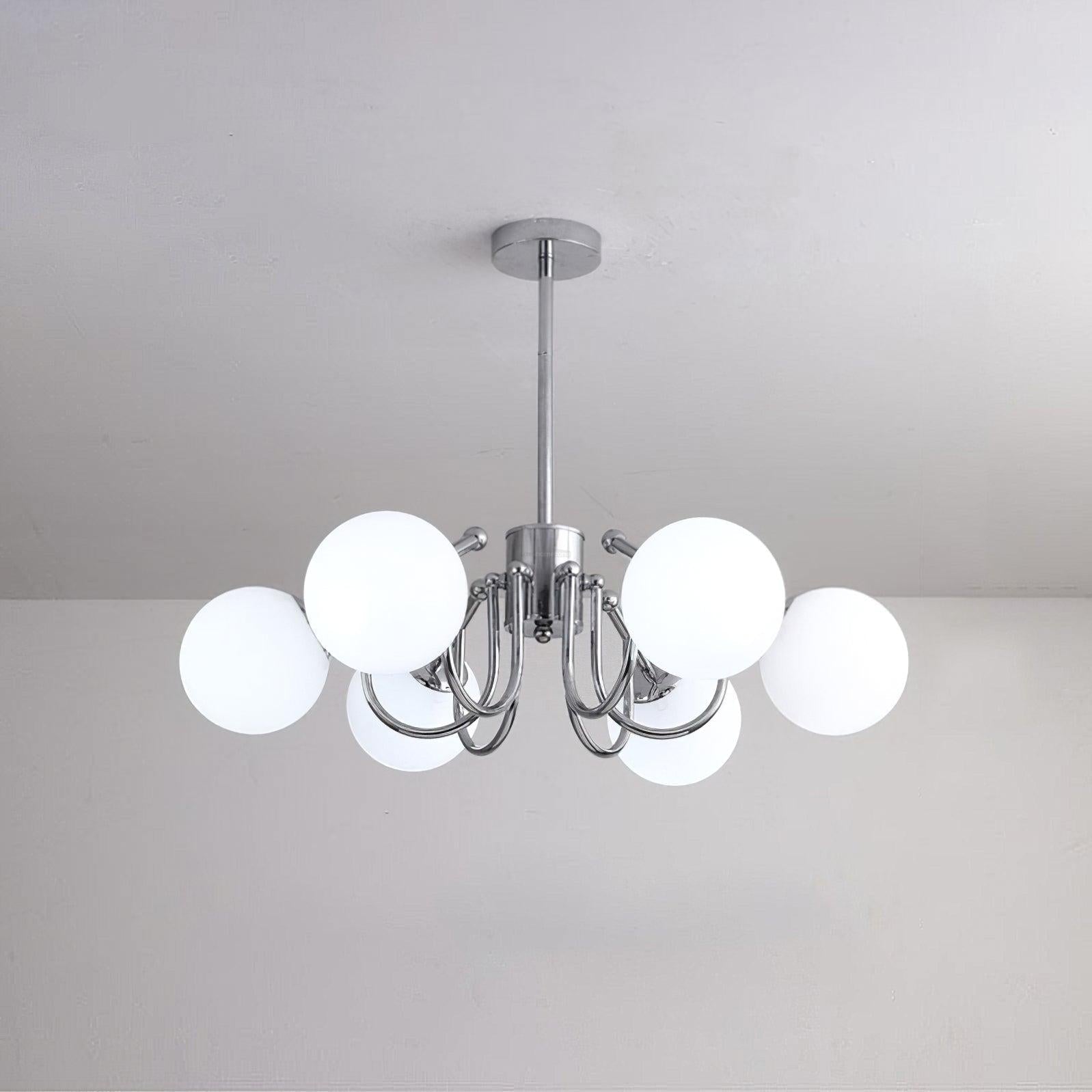 Angle Glass andelier with 3/5/6 heads - Bend-1-Luxehomezone