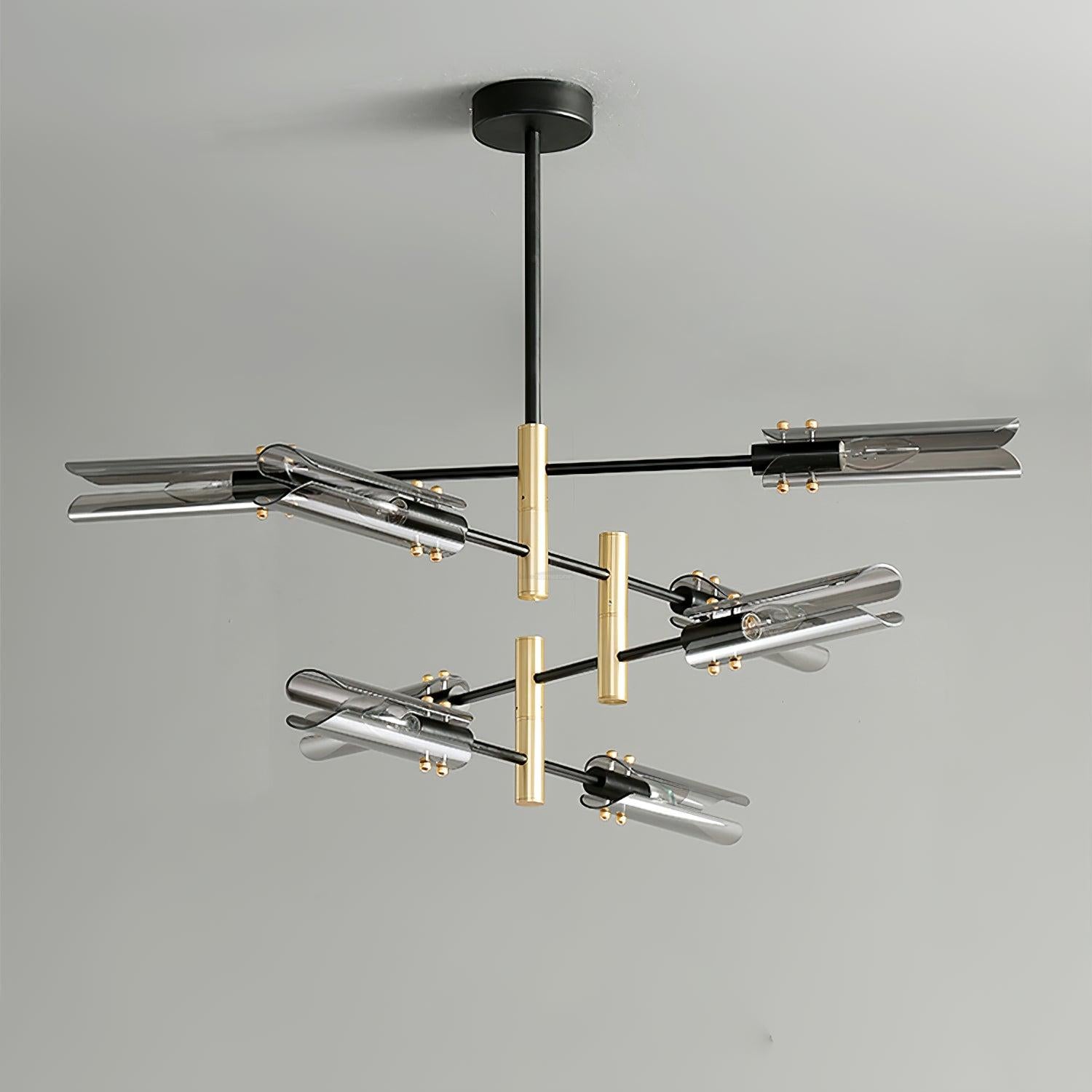 Astrid Double Chandelier with 4/6/8 heads - Tube-1-Luxehomezone