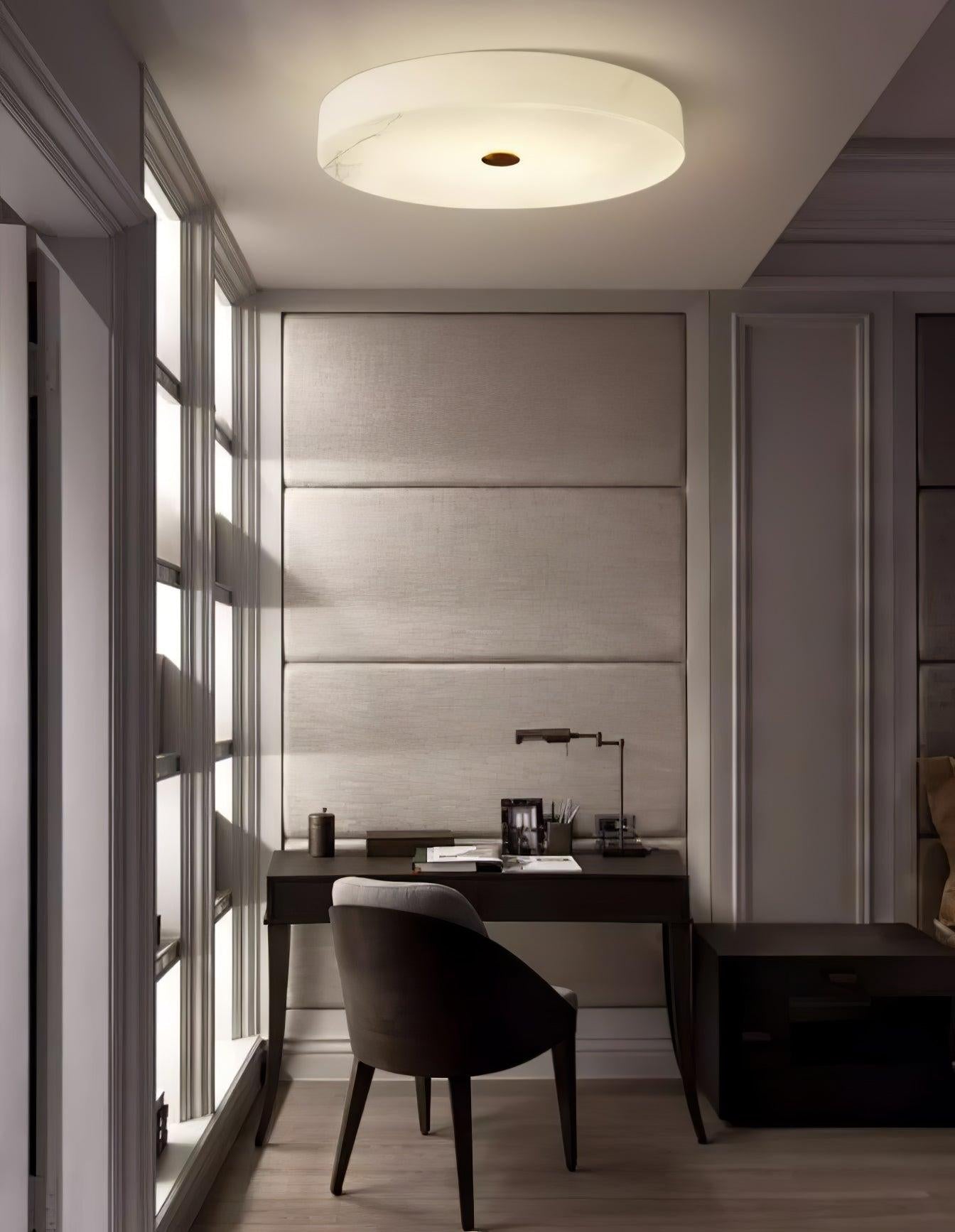 Sophie Alabaster Ceiling Light - Alabaster, Flush Mounts-1-Luxehomezone