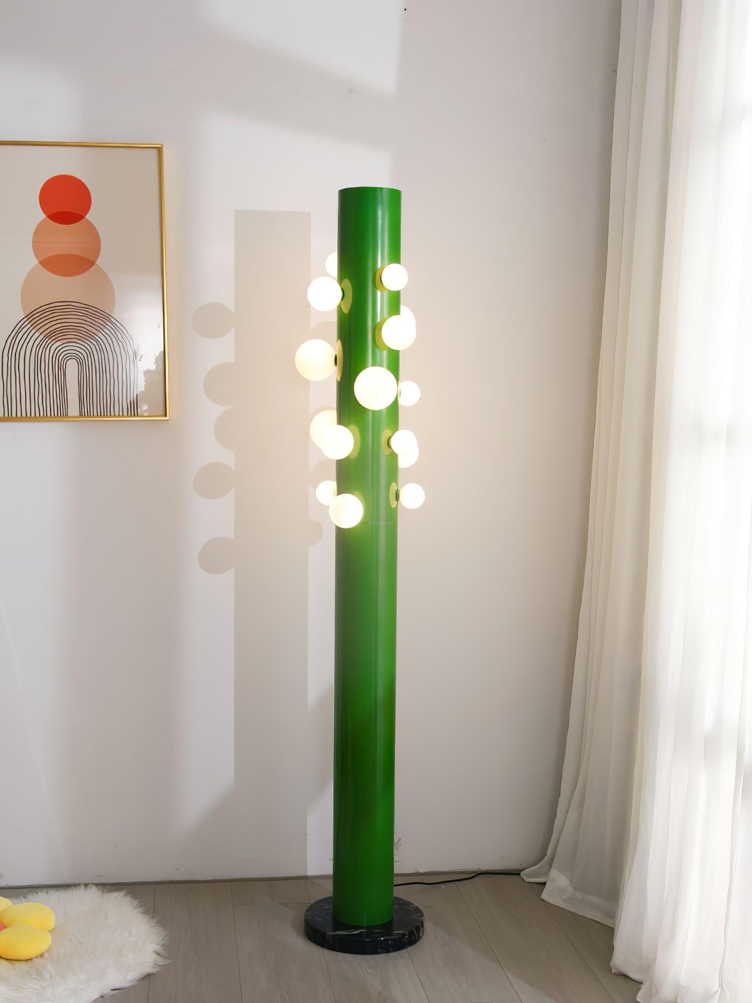 Green Apes Floor Lamp ∅ 11.8″ - Pillar-1-Luxehomezone