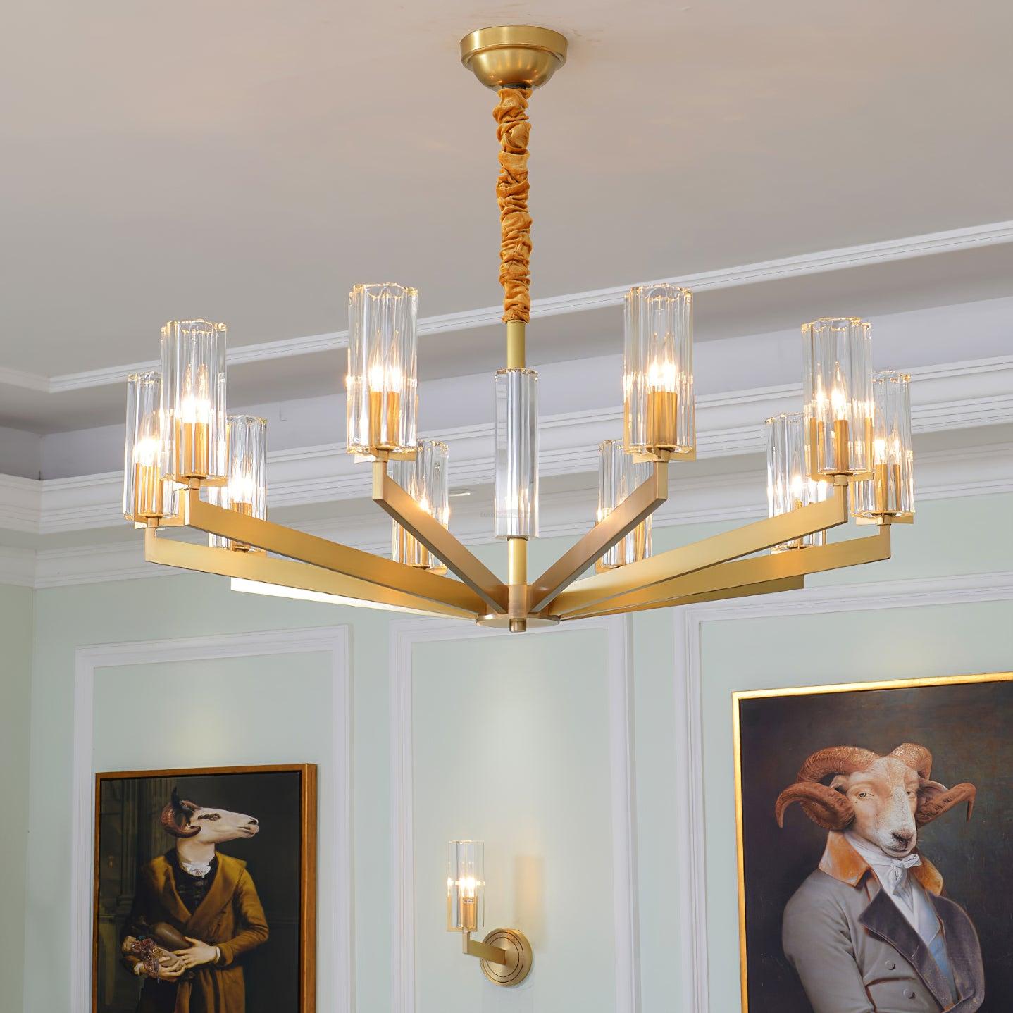Kayla Brass Chandelier with 6/8/10/15 heads - Luxehomezone