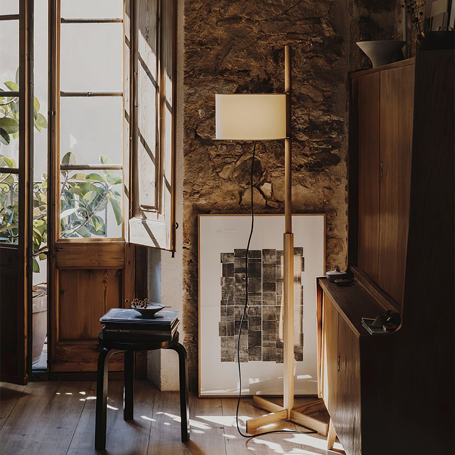 Svelte Silhouette Floor Light - Wood-1-Luxehomezone
