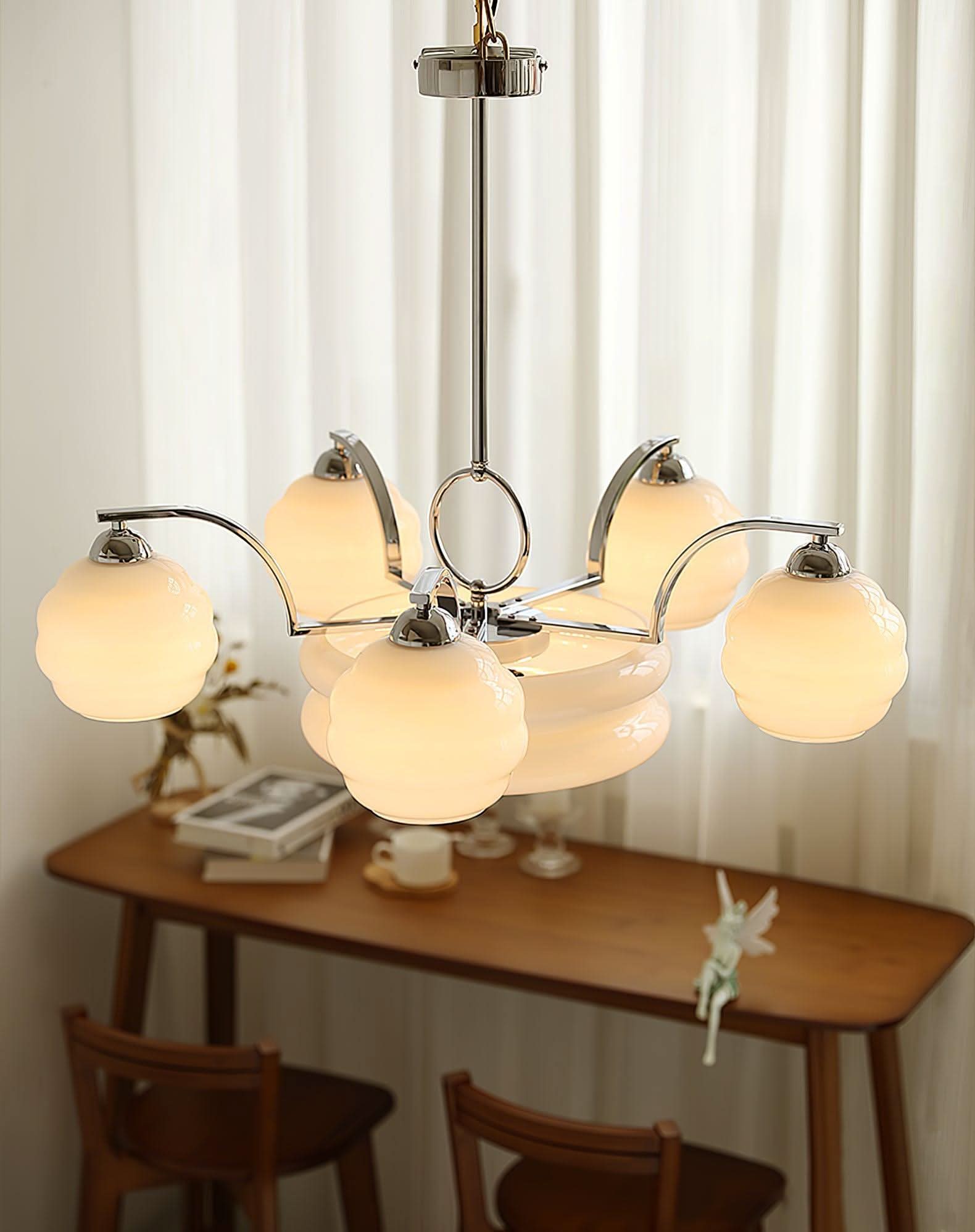 Art Deco Vintage Chandelier with 3+1 heads/5+1 heads - Luxehomezone