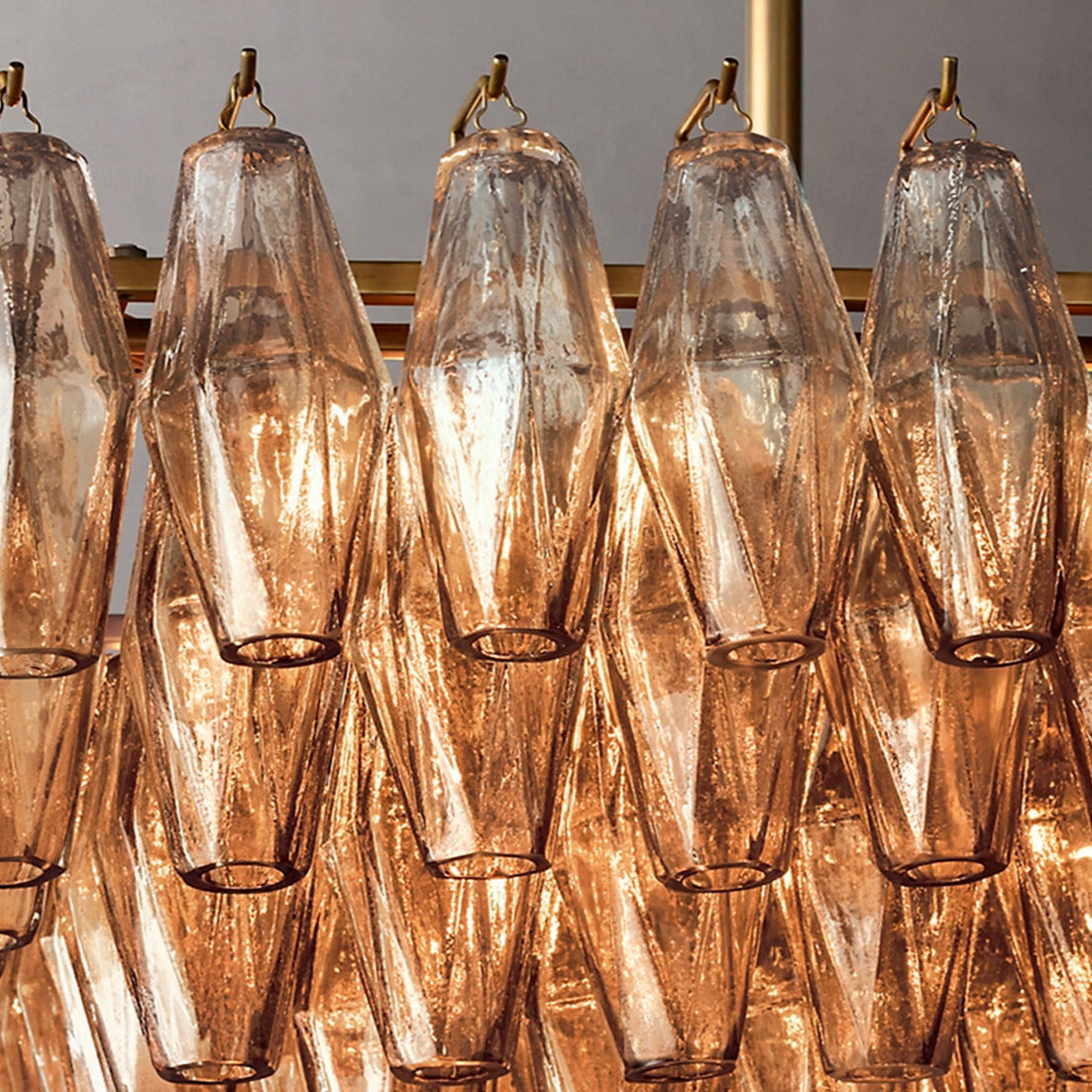 Chara Glass Tiered Round Chandelier 47"