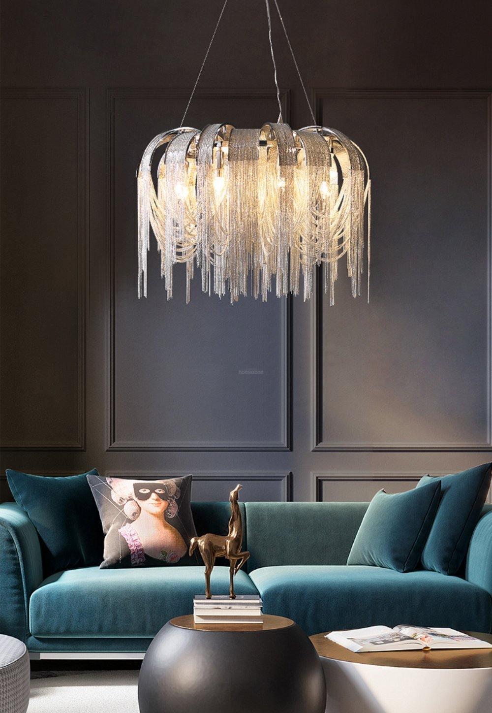 Length Chains Chandelier ∅ 23.6″ - Tassel-1-Luxehomezone
