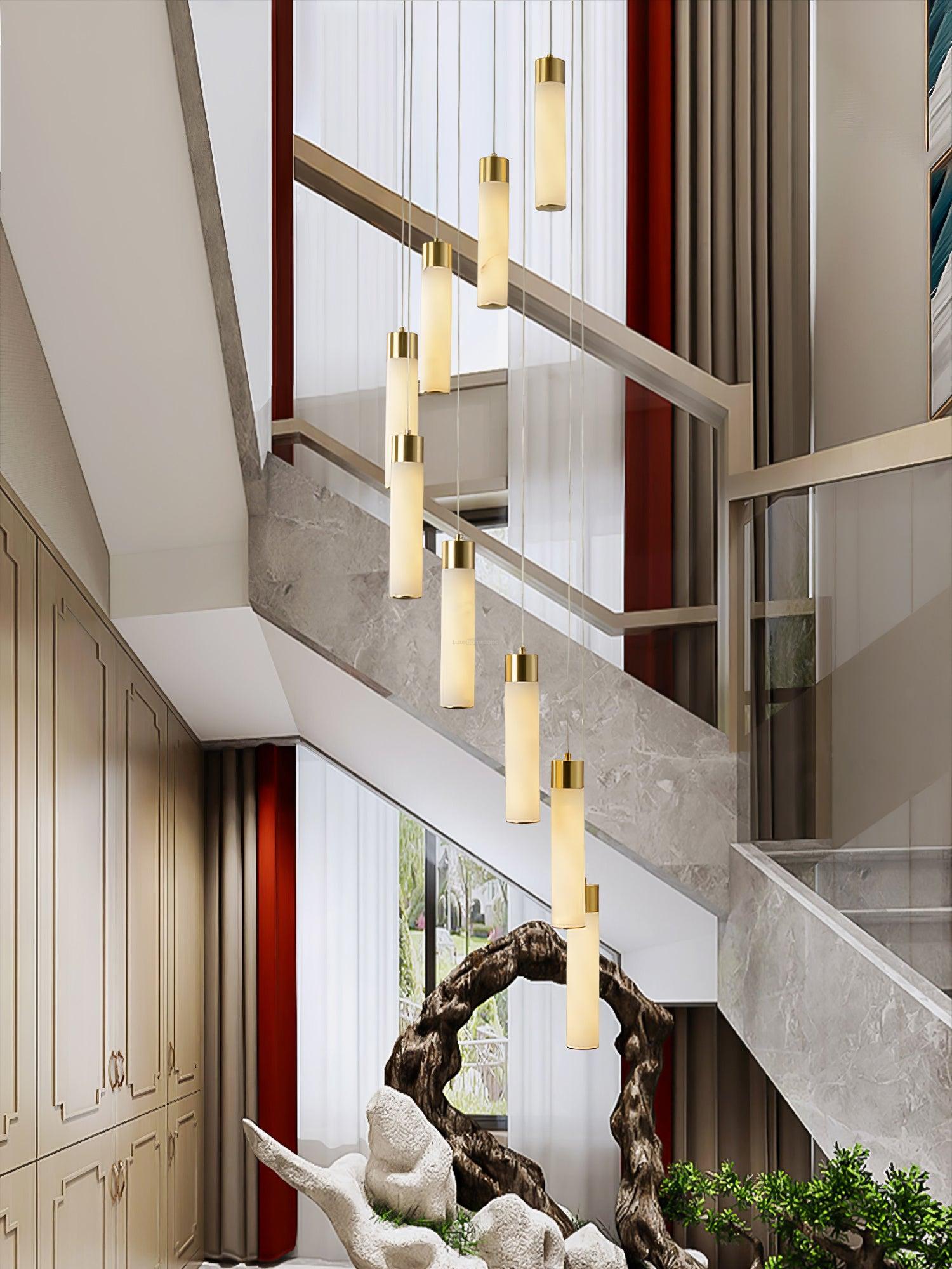 Celestial Alabaster Cascade Chandelier with 5/7/9/12/16/18/24/32 heads - Luxehomezone