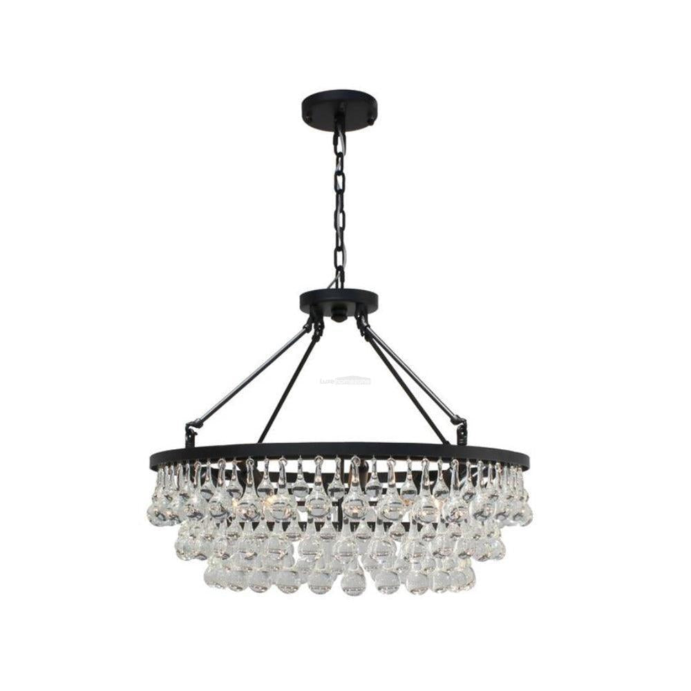 Unique Tiered Crystal Chandelier Φ 15.7″ - Crystals-1-Luxehomezone