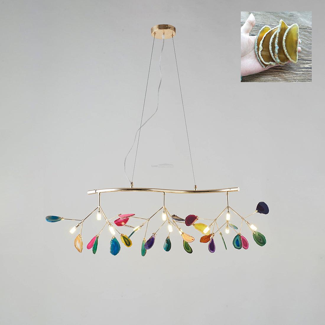 Agate Flake Chandelier with 4/12/16/20 heads - Branch-1-Luxehomezone