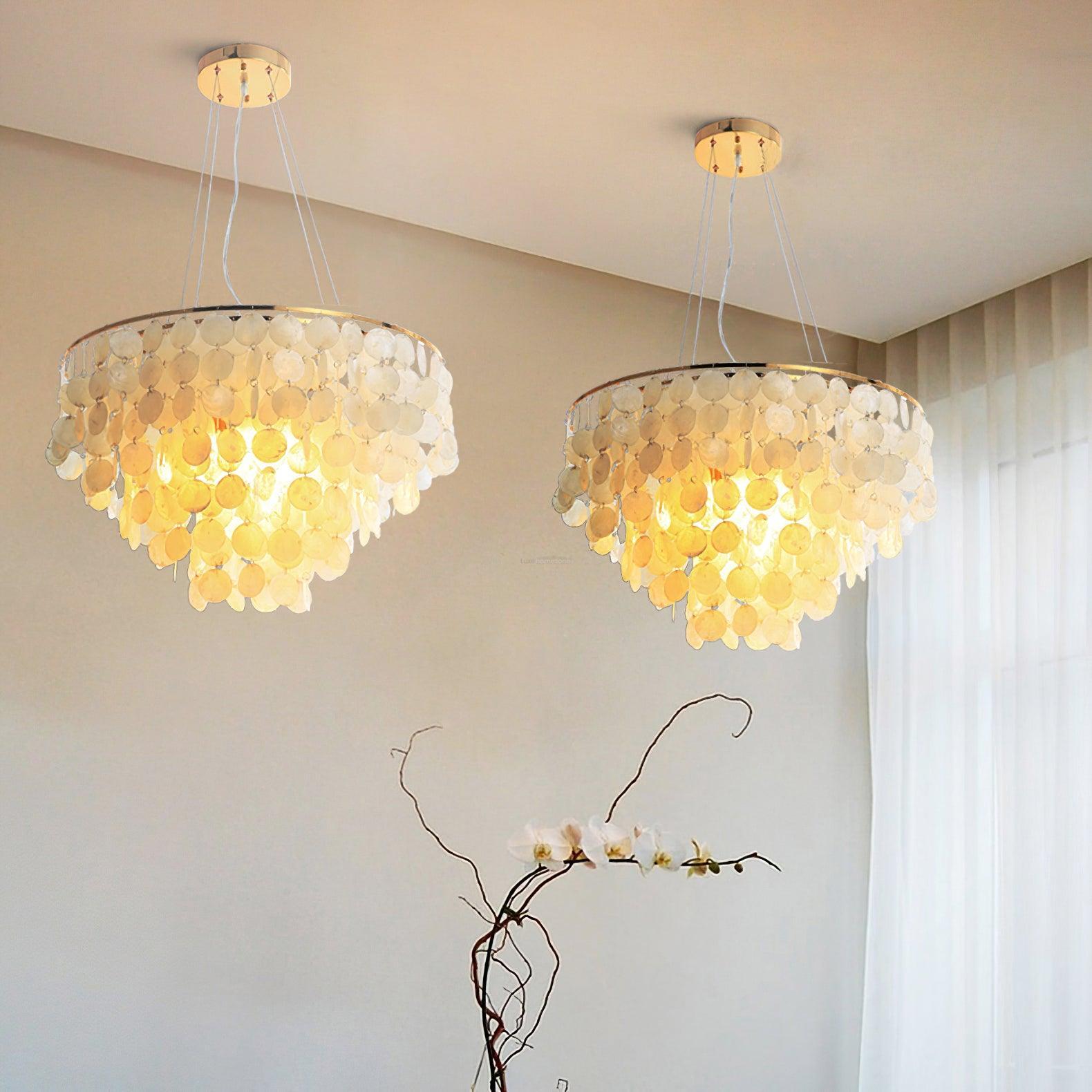 Shell Wind Chime Chandelier ∅ 19.7″ - Luxehomezone