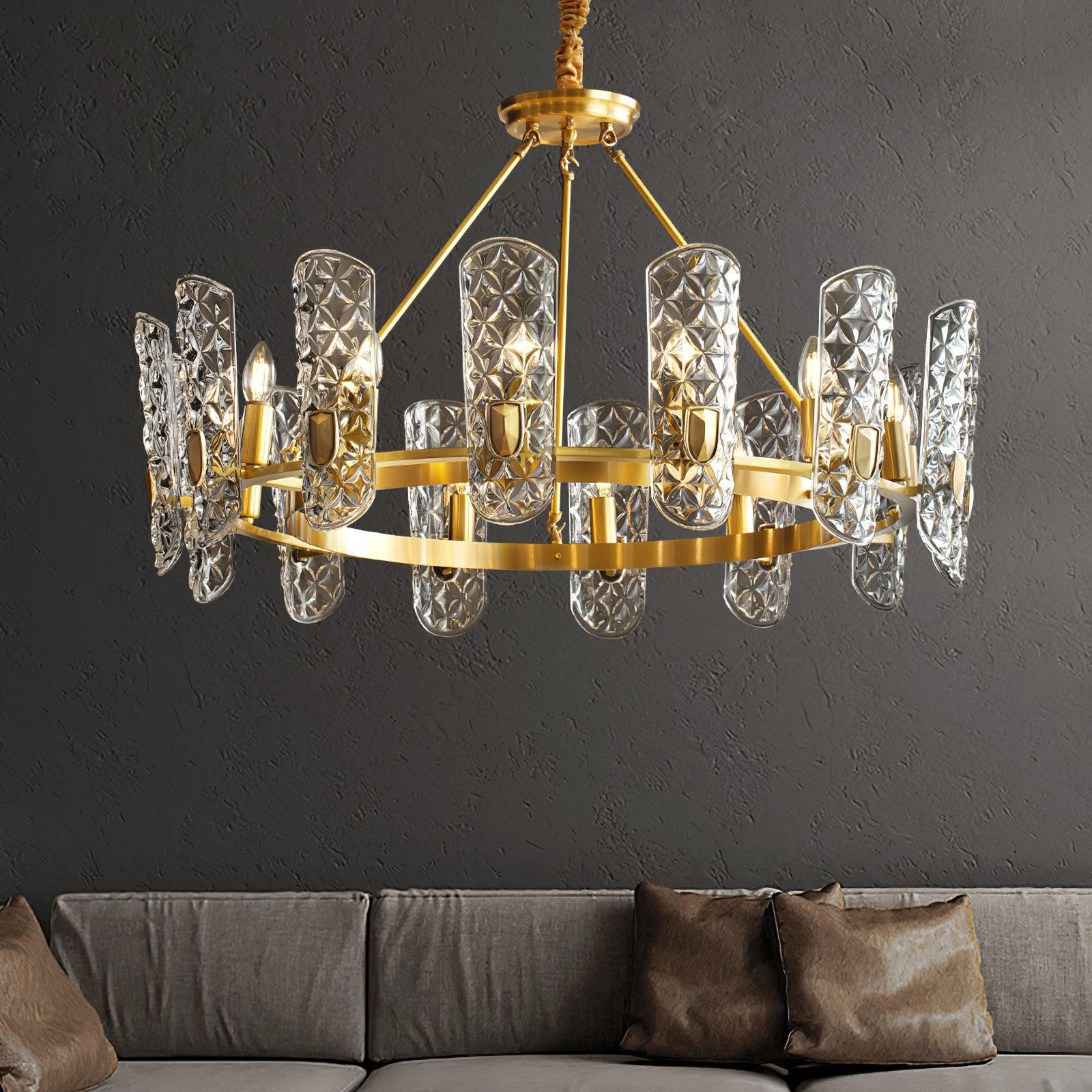 Brass Central Chandelier - Lucency-1-Luxehomezone