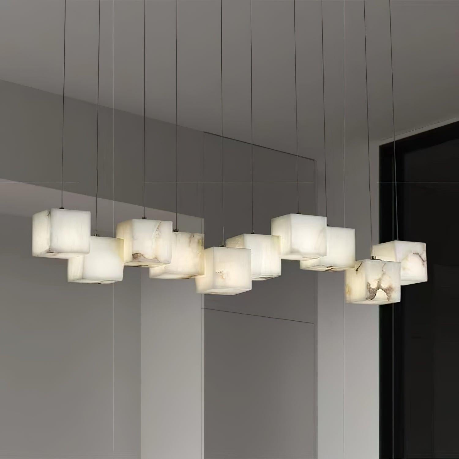 Alabaster Box Linear Chandelier - Luxehomezone