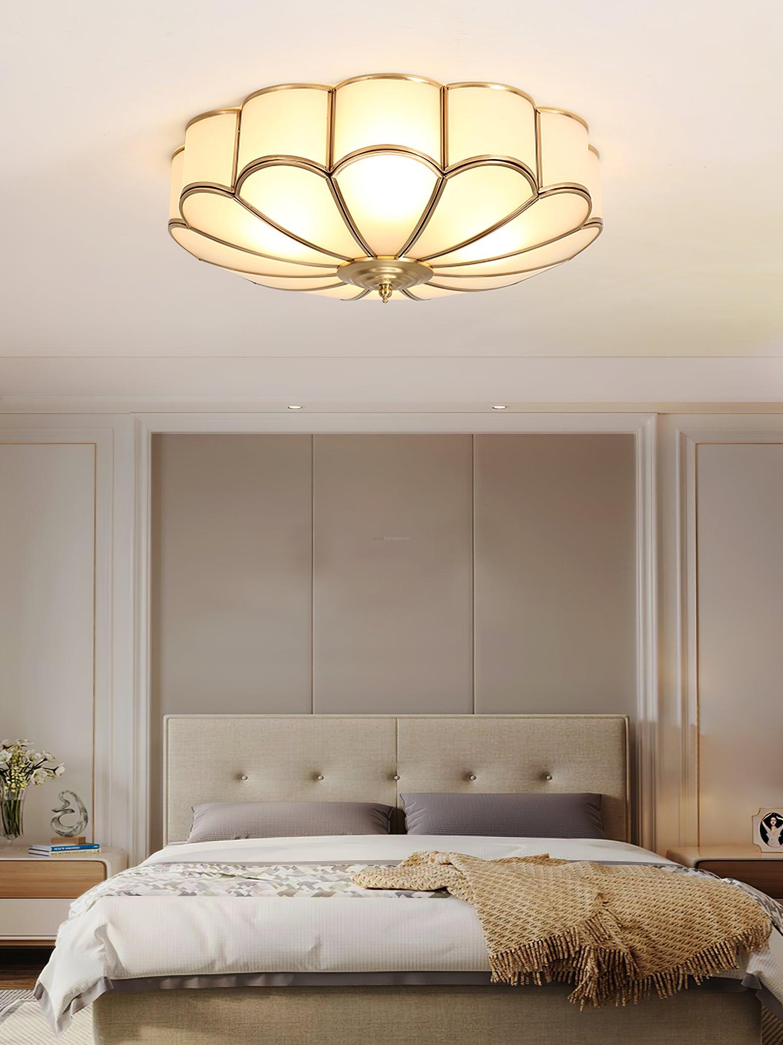 Flower Shape Glass Recessed Ceiling Light-Glass Flush Mount - Flush Mounts, Optimized-1-Luxehomezone